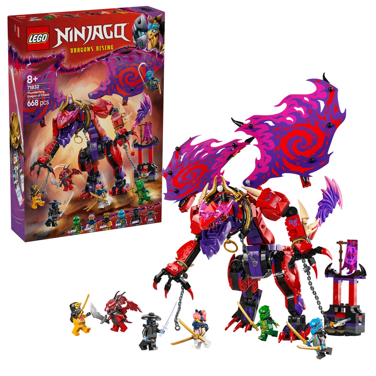LEGO 71832 LEGO® Ninjago 71832 - Chaosdrache Donnerzahn – Box & Produkt