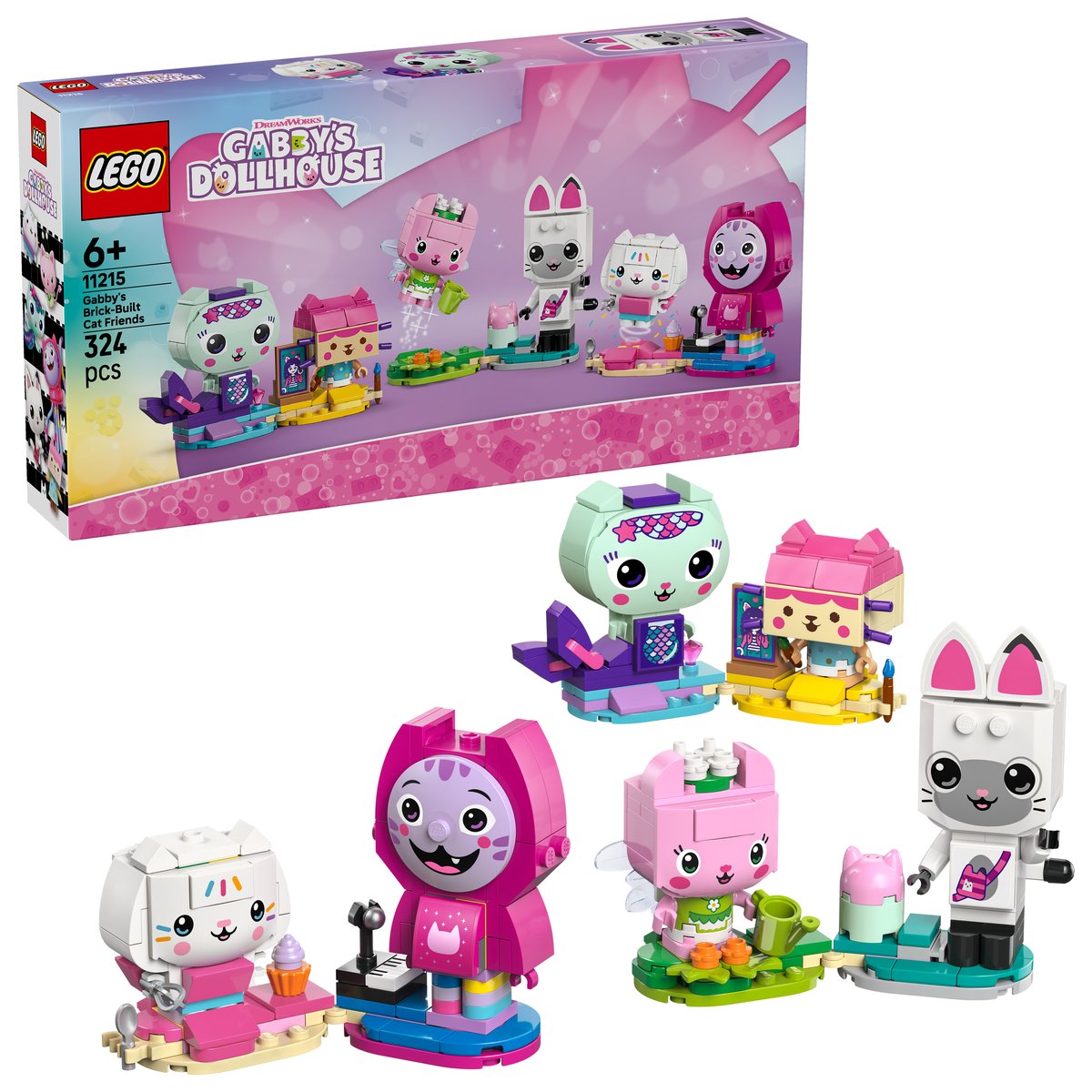 LEGO 11215 LEGO® Gabby's Dollhouse 11215 - Gabbys Katzenfreunde aus LEGO Steinen – Box & Produkt