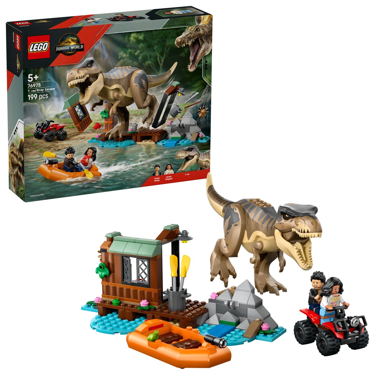 LEGO 76975 LEGO® Jurassic World 76975 - Flucht vor dem T.Rex – Box & Produkt