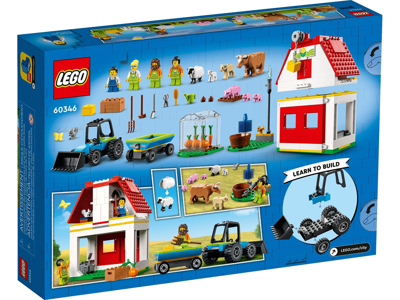LEGO® City 60346 - Bauernhof mit Tieren - Box Back
