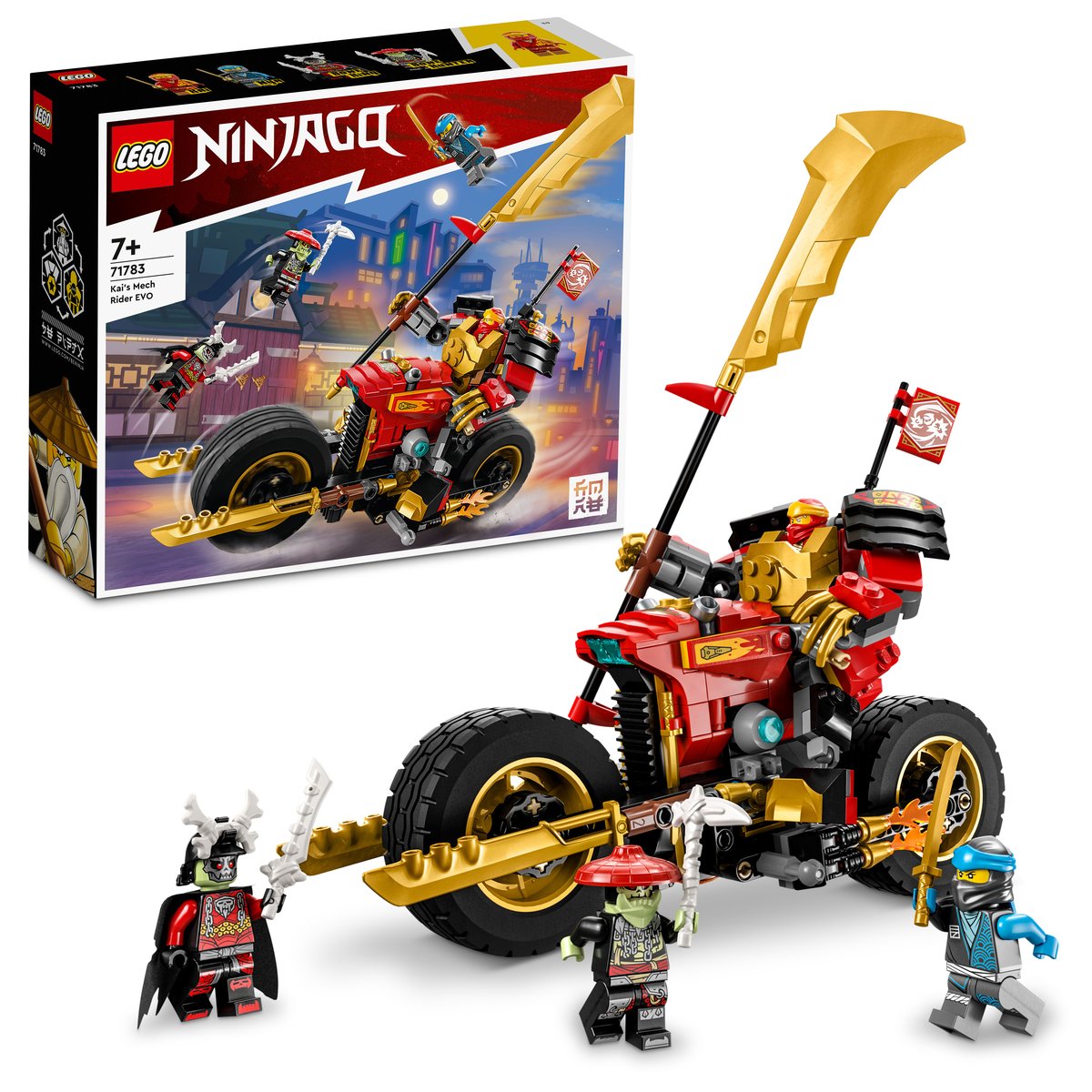 LEGO 71783 LEGO® NINJAGO® 71783 - Kais Mech-Bike EVO – Box & Produkt