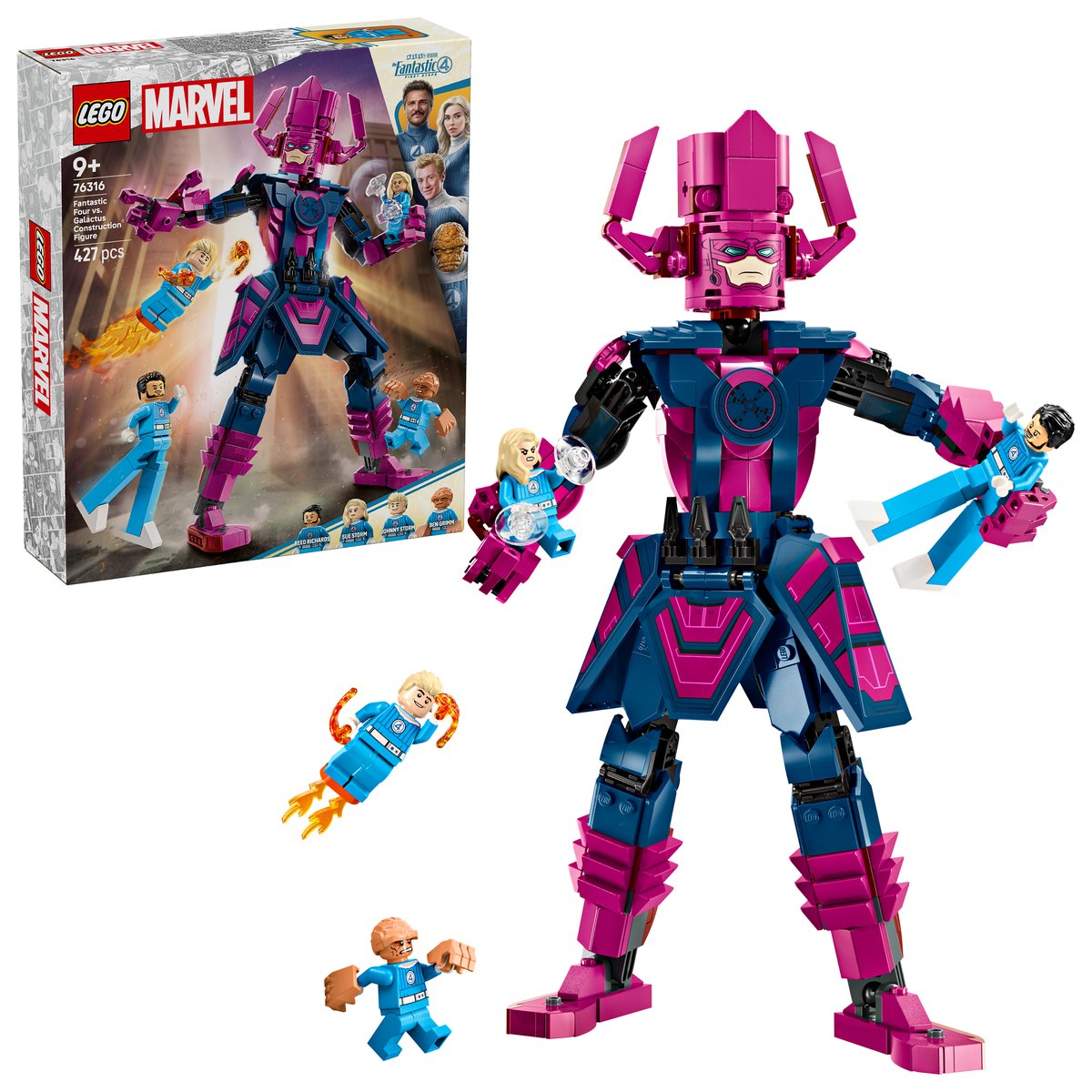 LEGO 76316 LEGO® Super Heroes 76316 - Fantastic Four vs. Galactus Baufigur – Box & Produkt