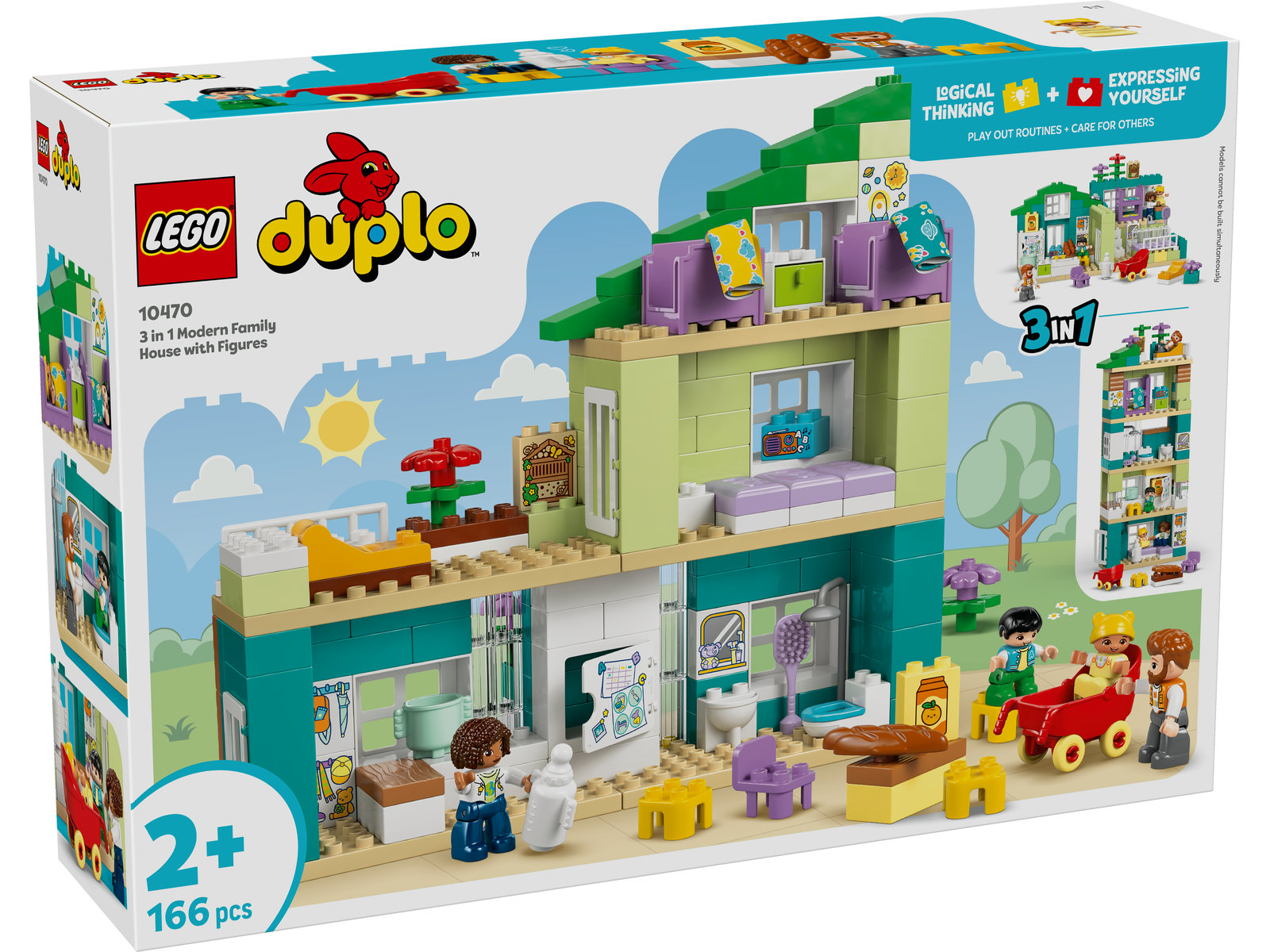 LEGO® DUPLO Town 10470 - Modernes Familienhaus mit Figuren – 3-in-1-Set