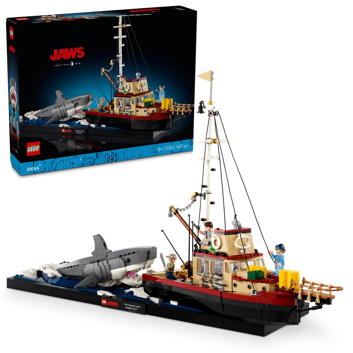 LEGO 21350 LEGO® Ideas 21350 - Der weiße Hai – Box & Produkt
