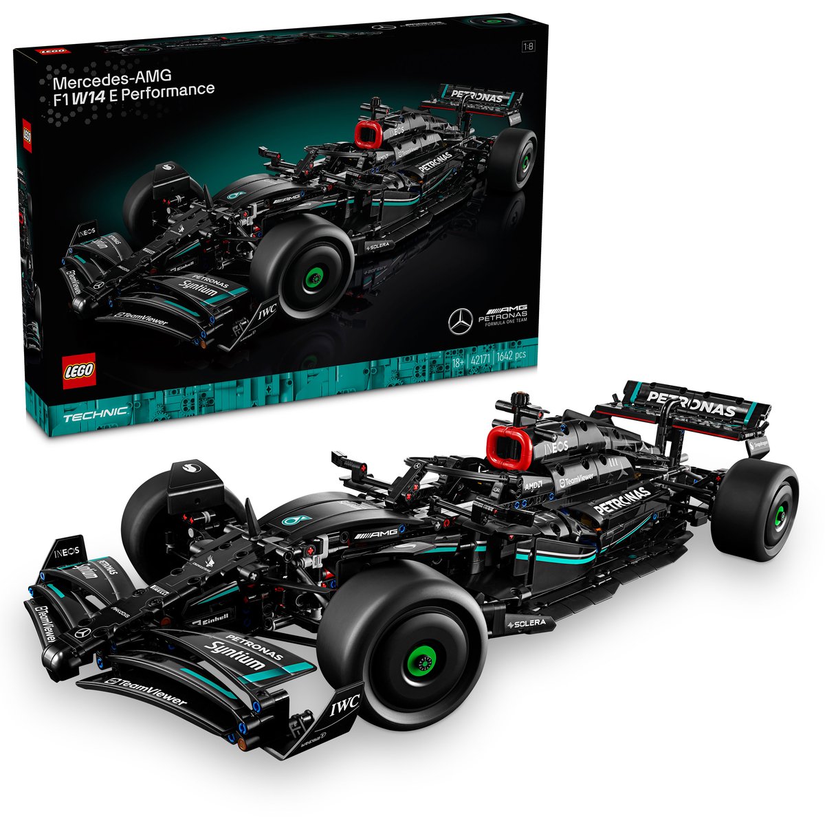 LEGO 42171 LEGO® Technic 42171 - Mercedes-AMG F1 W14 E Performance – Box & Produkt