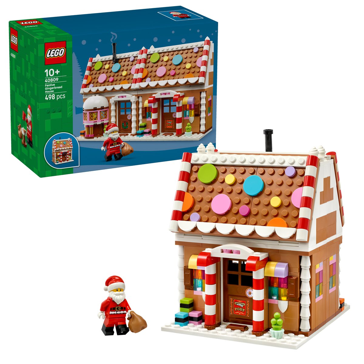 LEGO 40809 LEGO® LEGO Iconic 40809 - Weihnachtliches Lebkuchenhaus – Box & Produkt