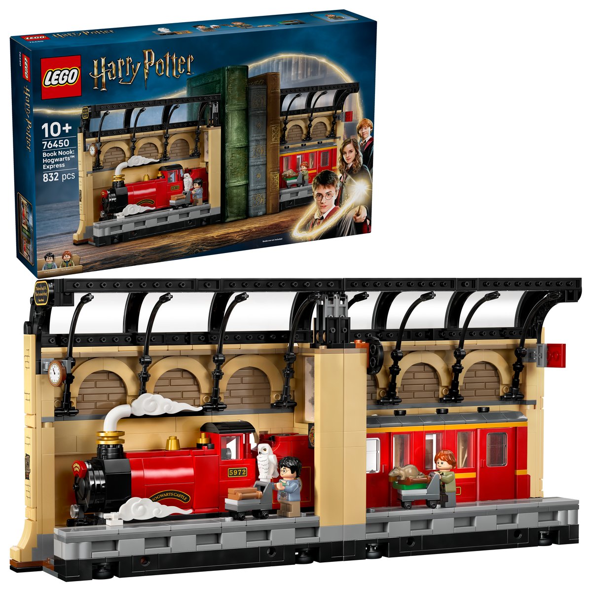 LEGO 76450 LEGO® Harry Potter™ 76450: Buchstütze: Hogwarts™ Express – Box & Produkt