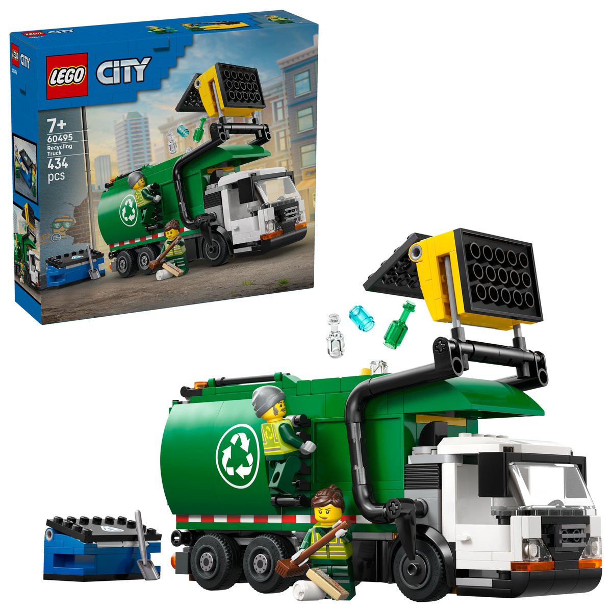 LEGO 60495 LEGO® City 60495 - Recycling-LKW – Box & Produkt
