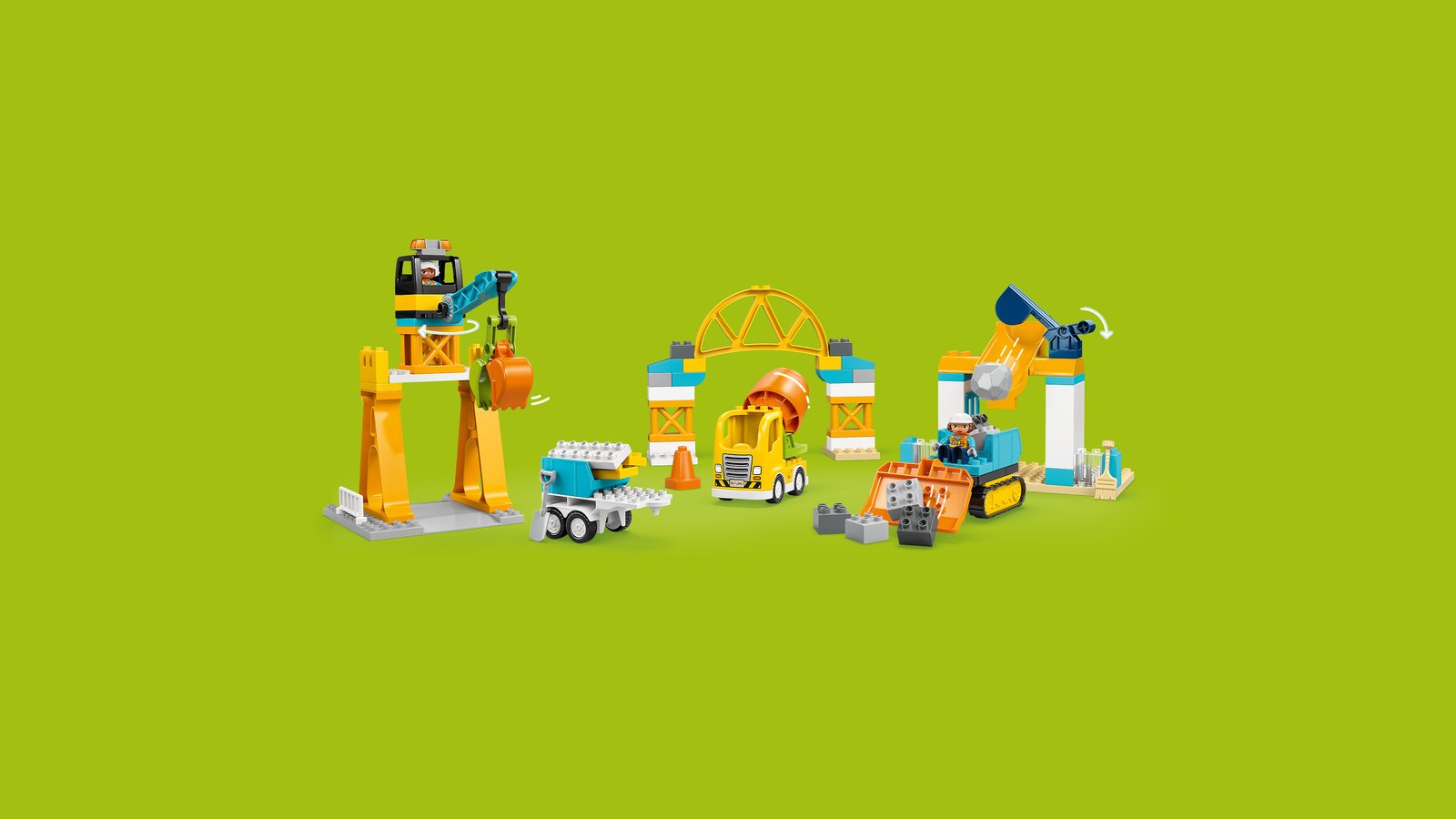 LEGO 10476 LEGO® DUPLO Town 10476 - Baustelle mit Baufahrzeugen – 3-in-1-Set – Detailansicht 4