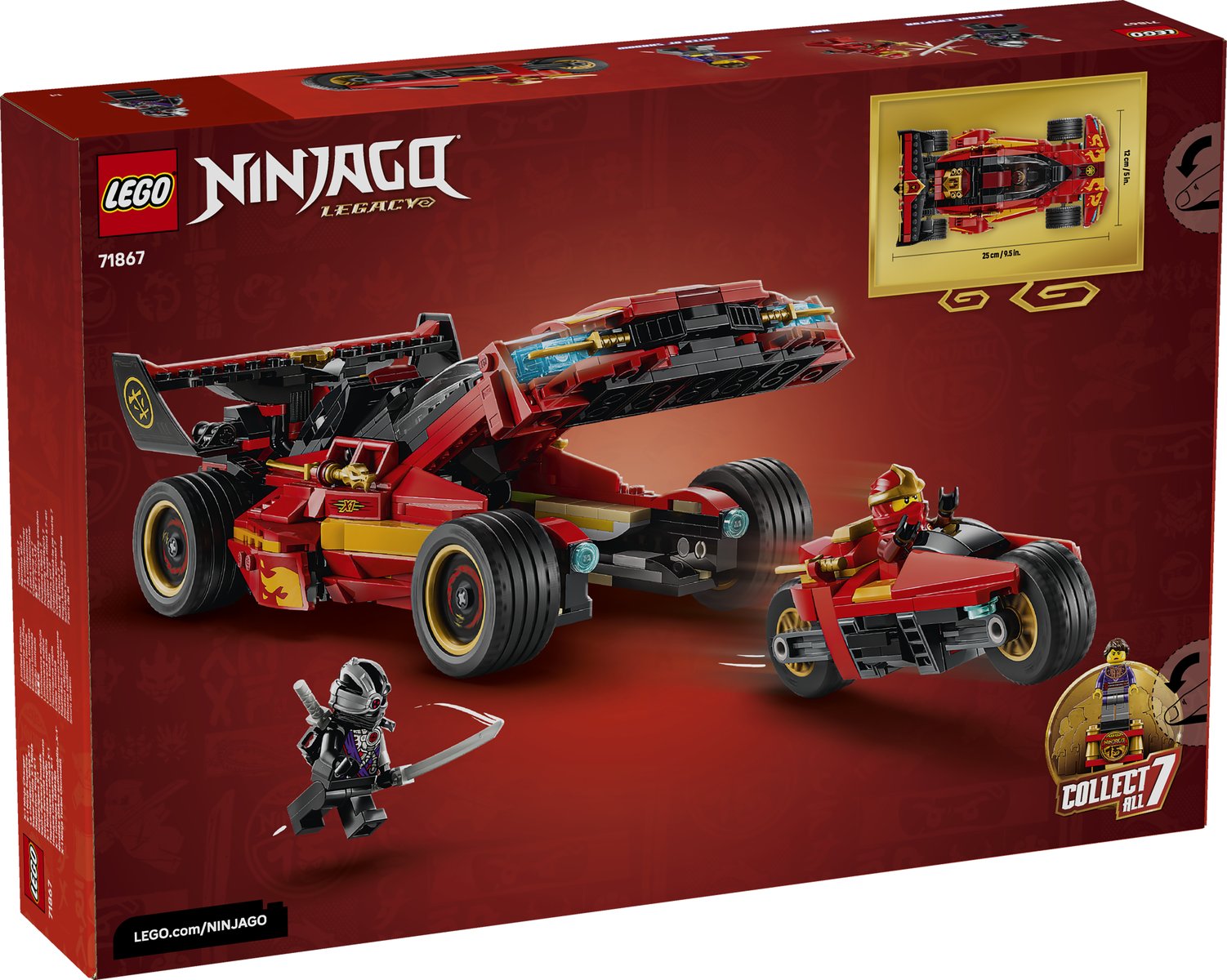 LEGO 71867 LEGO® NINJAGO® 71867 - 15-jähriges Jubiläum: X-1 Ninja Supercar – Verpackung hinten
