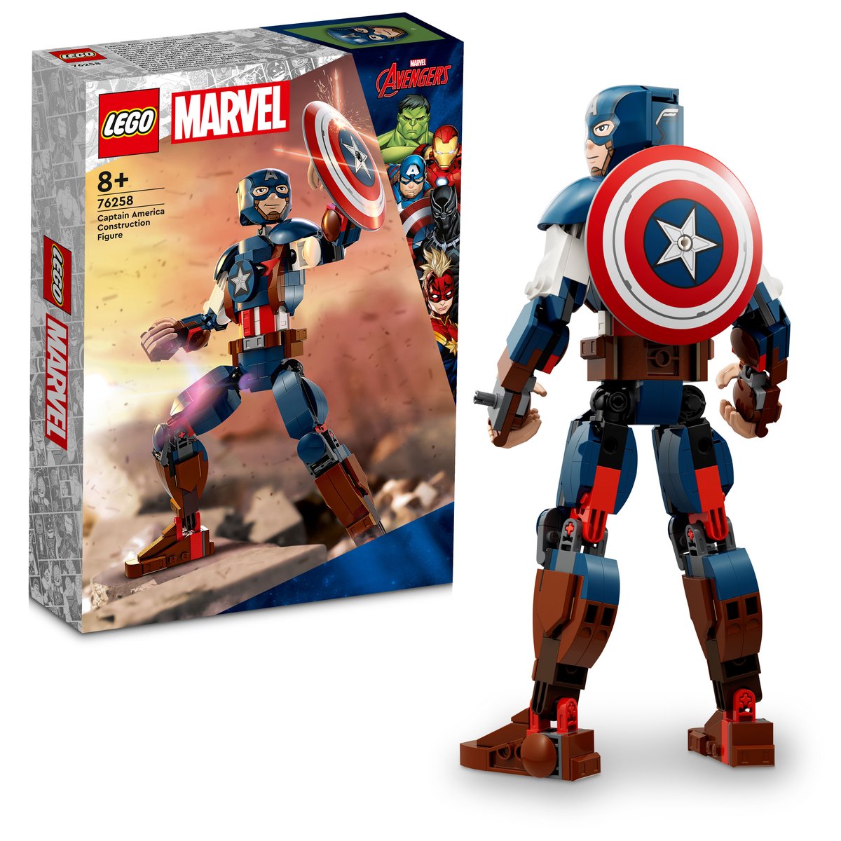 LEGO 76258 LEGO® Marvel 76258 - Captain America Baufigur – Box & Produkt