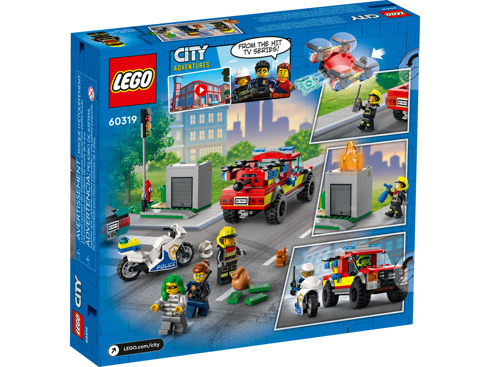 LEGO® City 60319 - Löscheinsatz und Verfolgungsjagd - Box Back