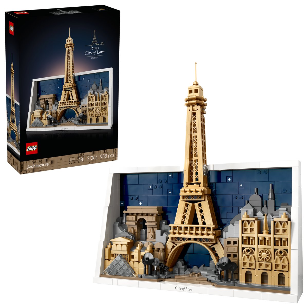 LEGO 21064 LEGO® Architecture 21064 - Paris – Stadt der Liebe – Box & Produkt