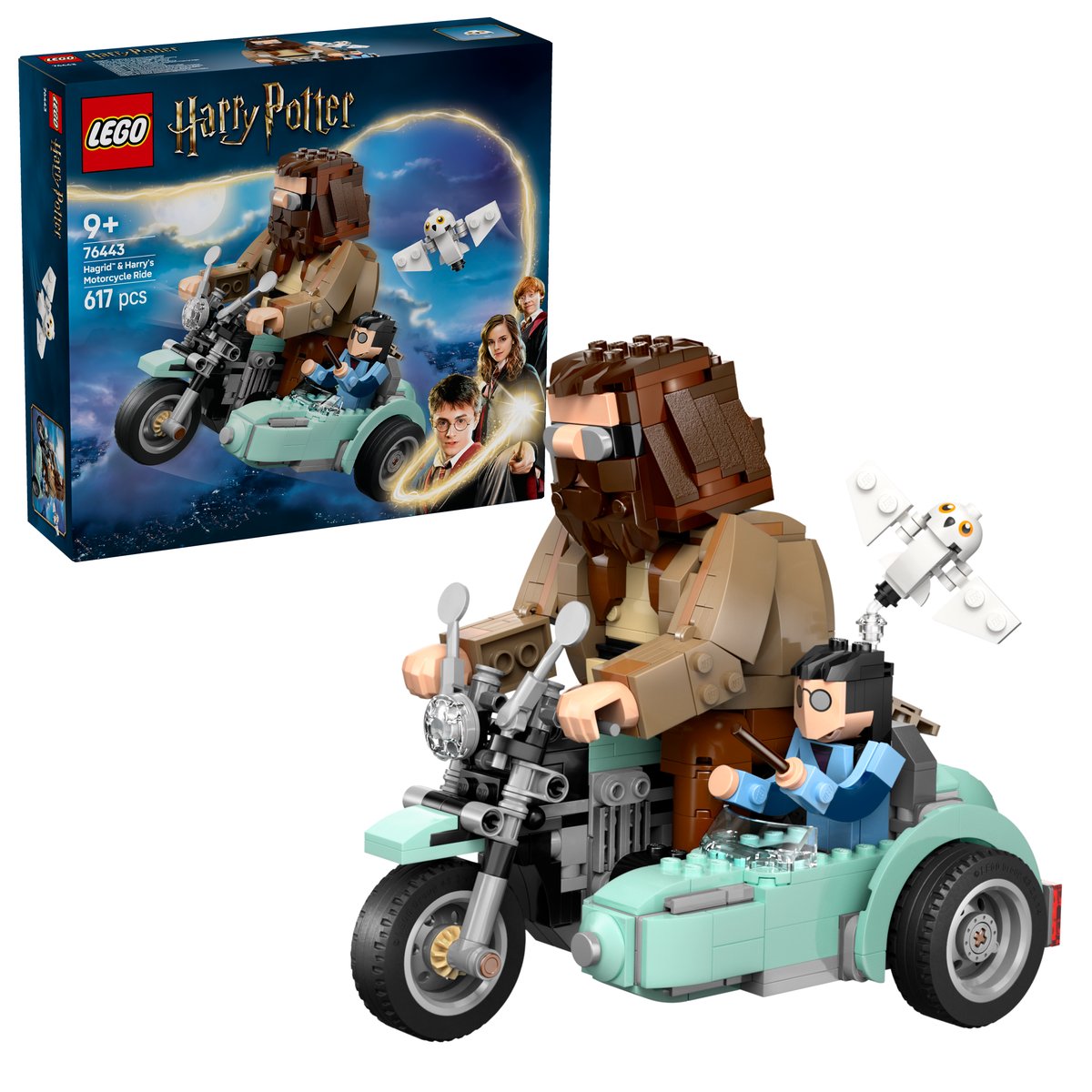 LEGO 76443 LEGO® Harry Potter™ 76443: Hagrids und Harrys Motorradtour – Box & Produkt