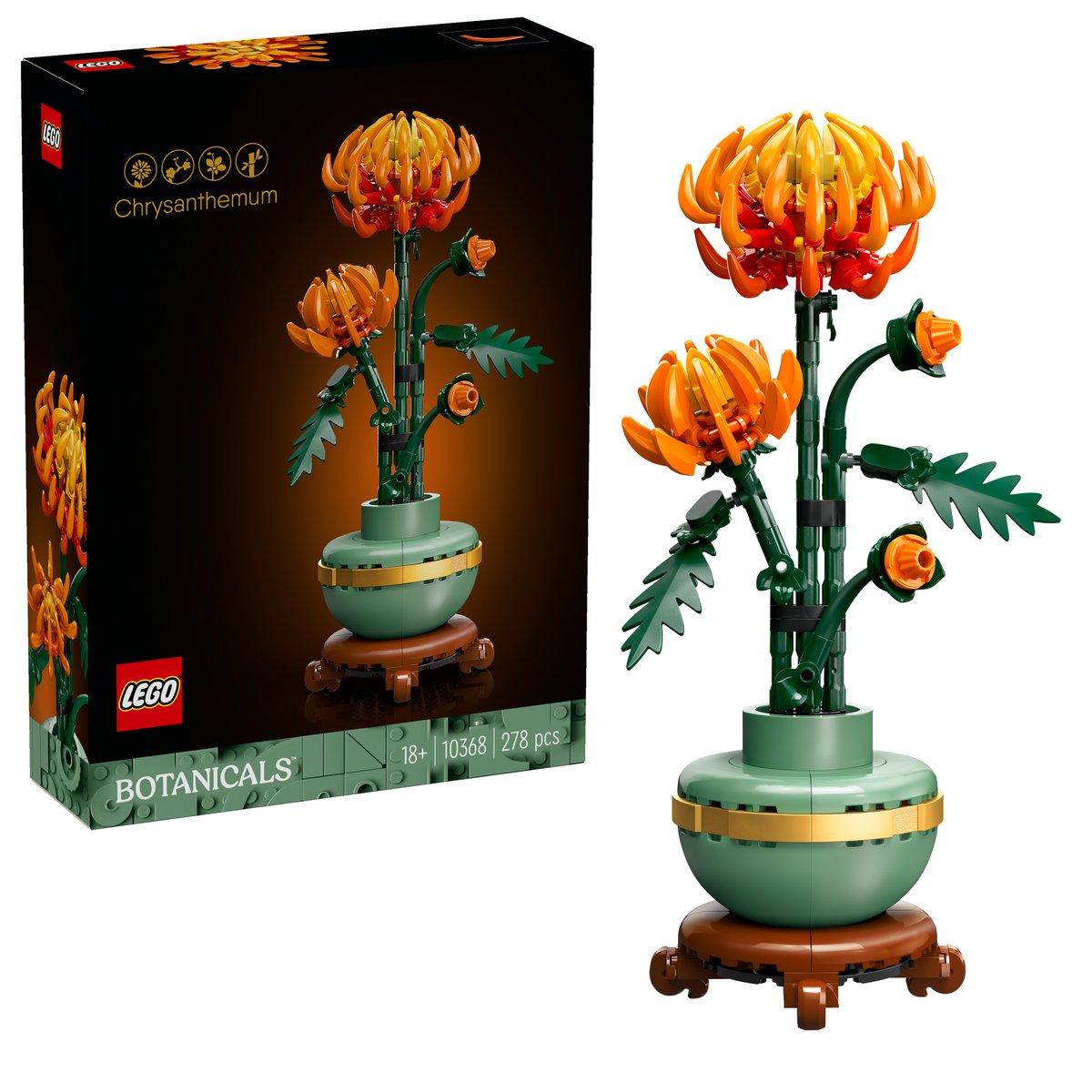LEGO 10368 LEGO® Botanicals 10368 - Chrysantheme – Box & Produkt