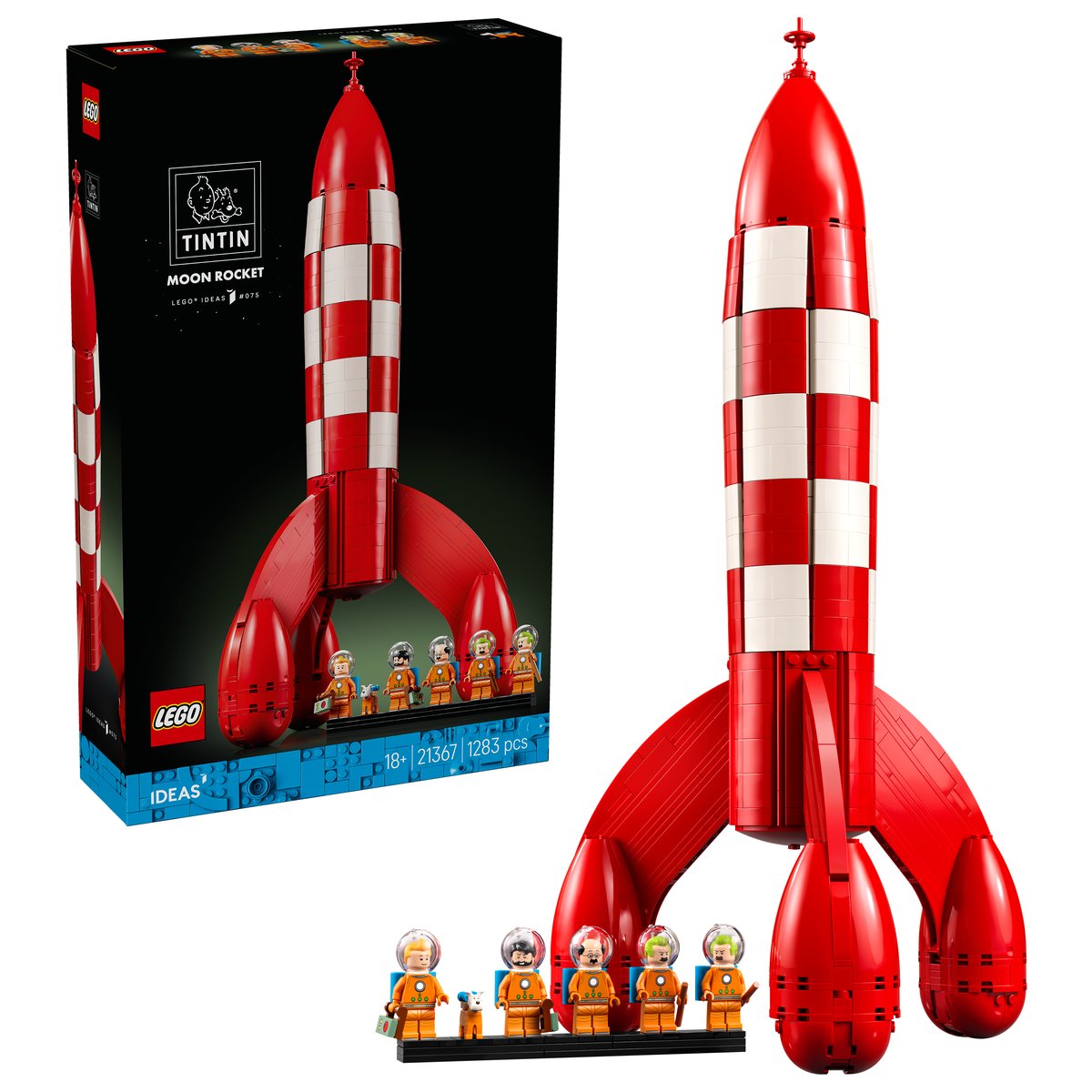 LEGO 21367 LEGO® Ideas 21367 - Die Mondrakete von Tim und Struppi – Box & Produkt