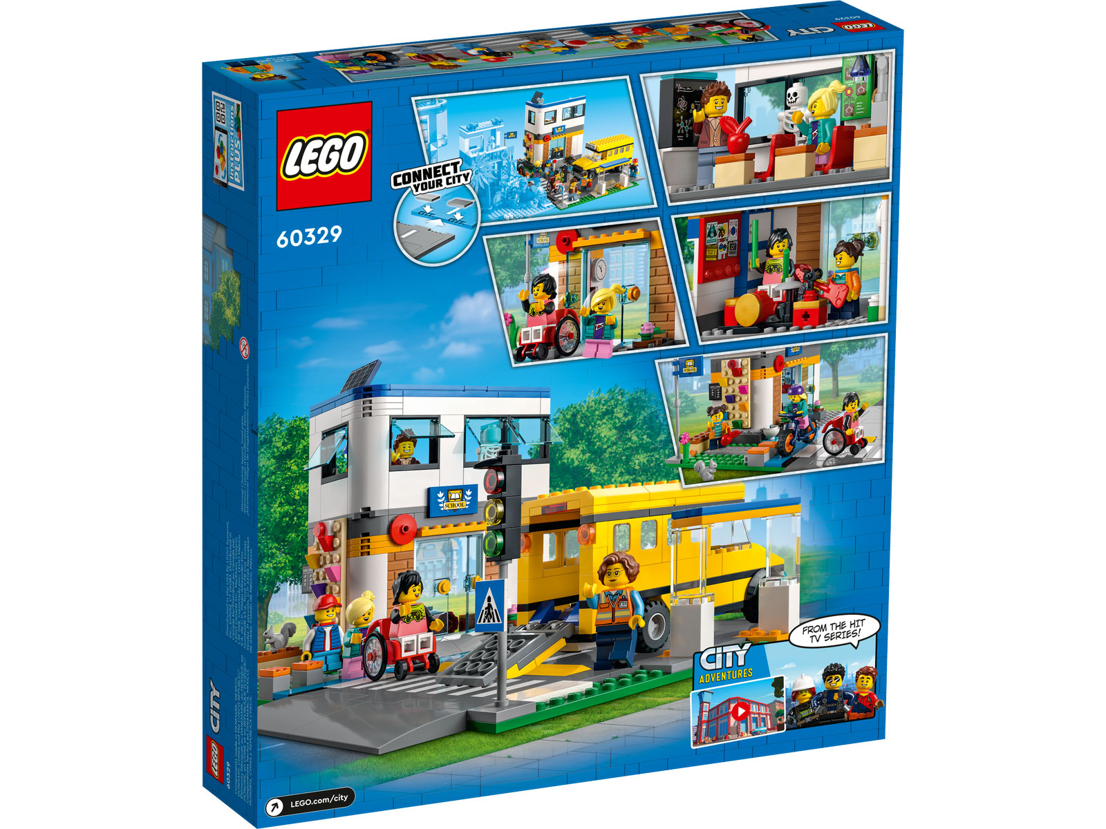 LEGO® City 60329 - Schule mit Schulbus - Box Back