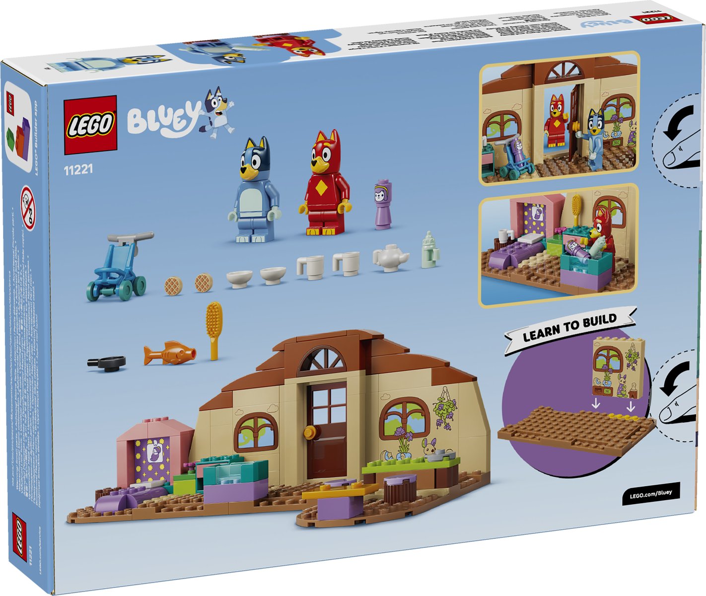 LEGO 11221 LEGO® Bluey 11221 - Schule mit Rusty und Bluey – Verpackung hinten