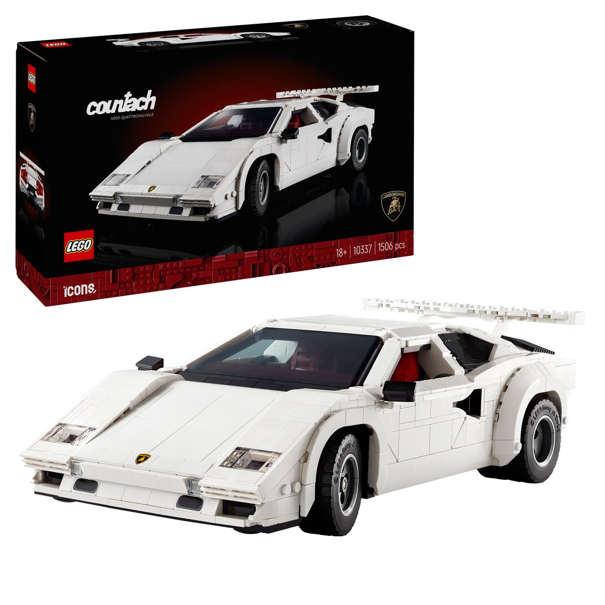 LEGO 10337 LEGO® Icons 10337 - Lamborghini Countach 5000 Quattrovalvole – Box & Produkt