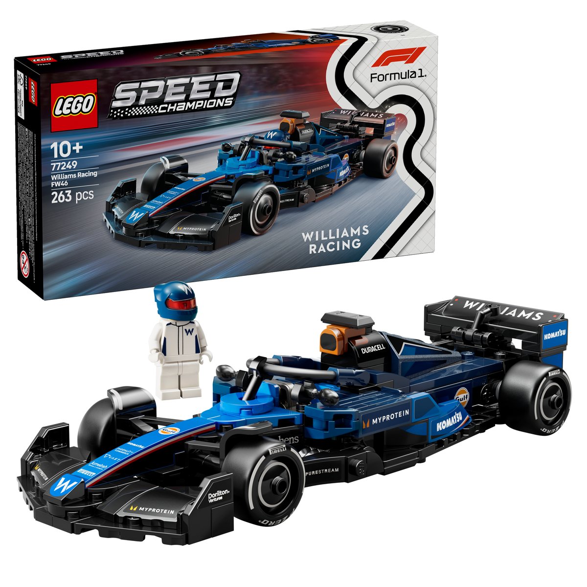 LEGO 77249 LEGO® Speed Champions 77249 - Williams Racing FW46 F1® Rennauto – Box & Produkt
