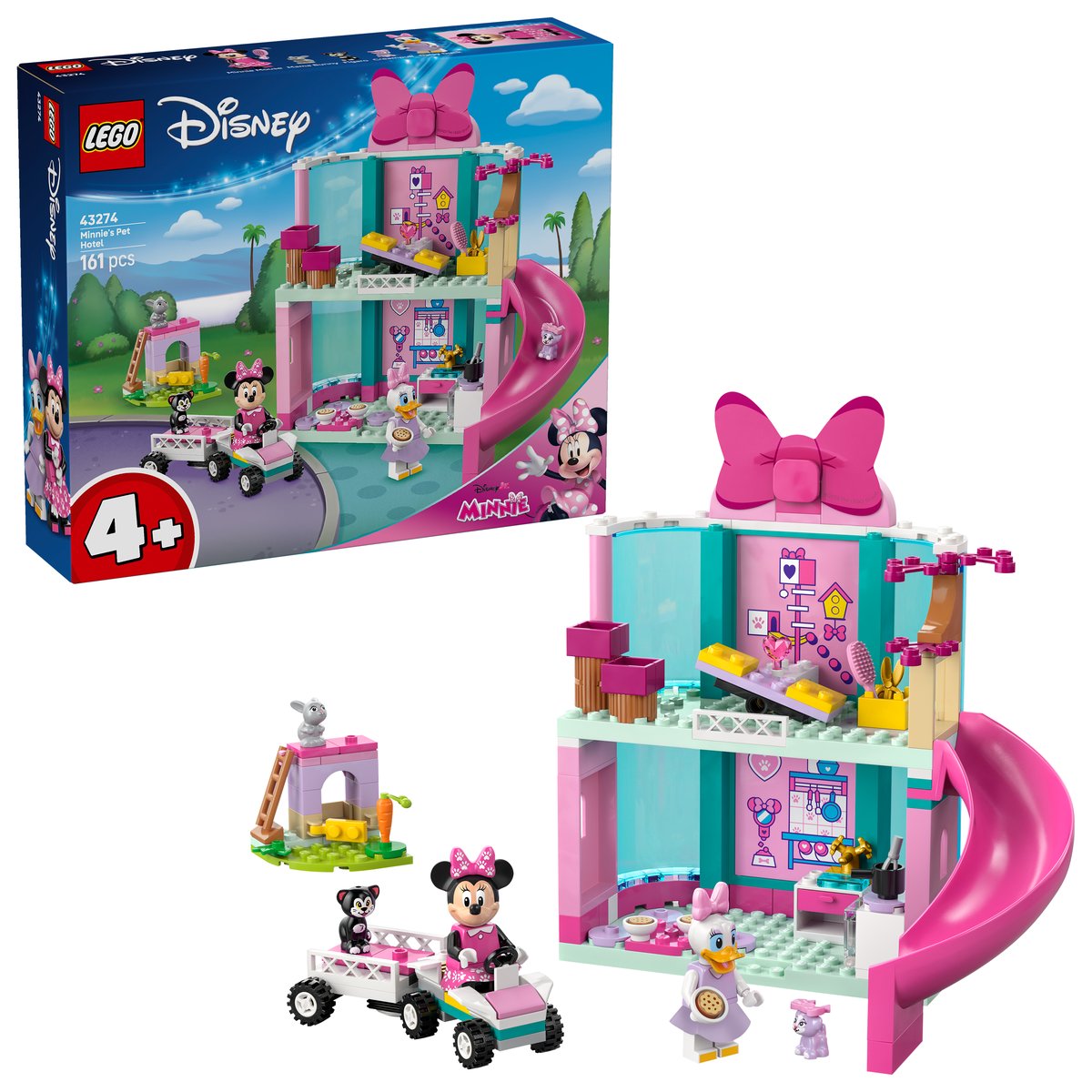 LEGO 43274 LEGO® Disney Classic 43274 - Minnies Tierhotel – Box & Produkt