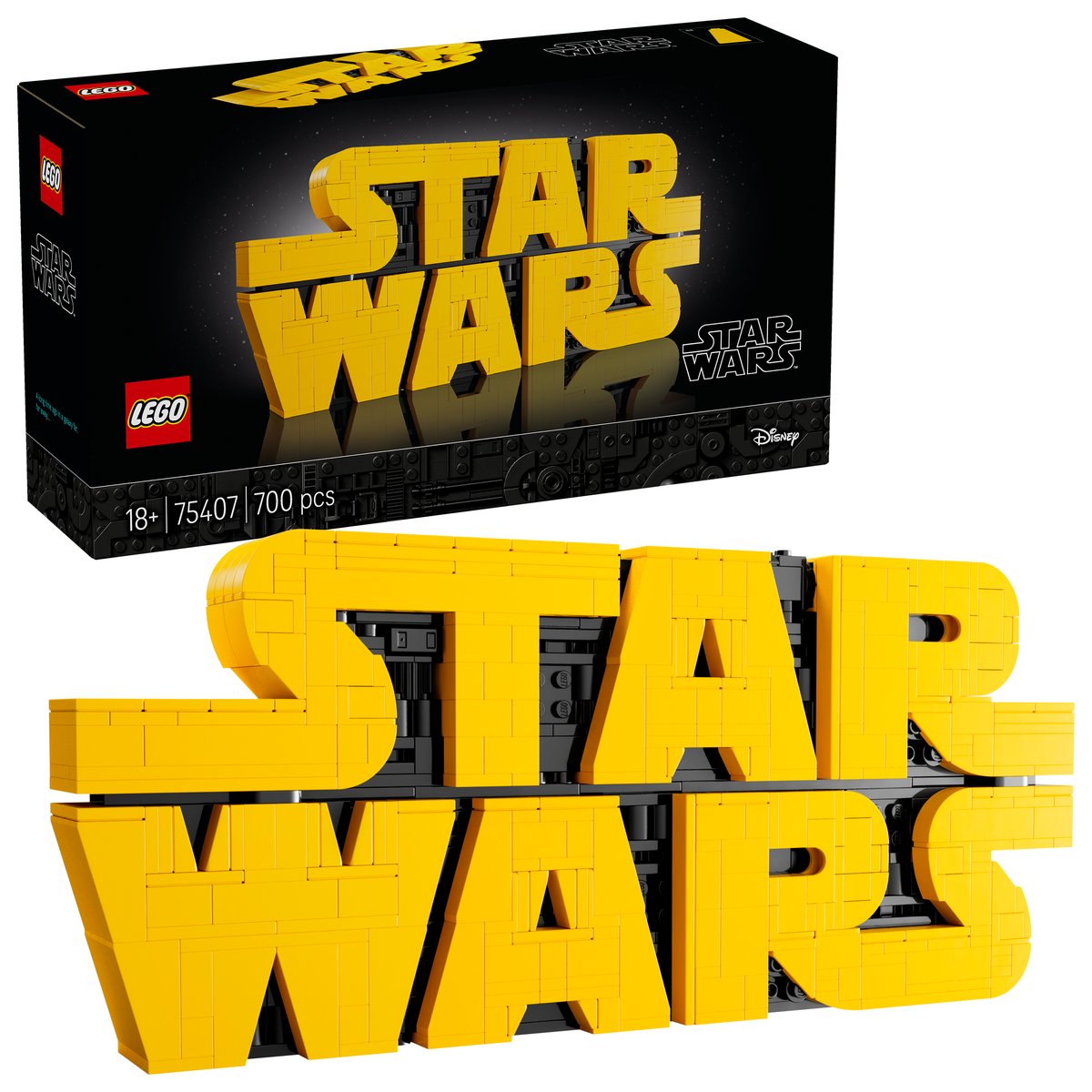 LEGO 75407 LEGO® Star Wars™ 75407 - Star Wars™ Logo aus LEGO Steinen – Box & Produkt