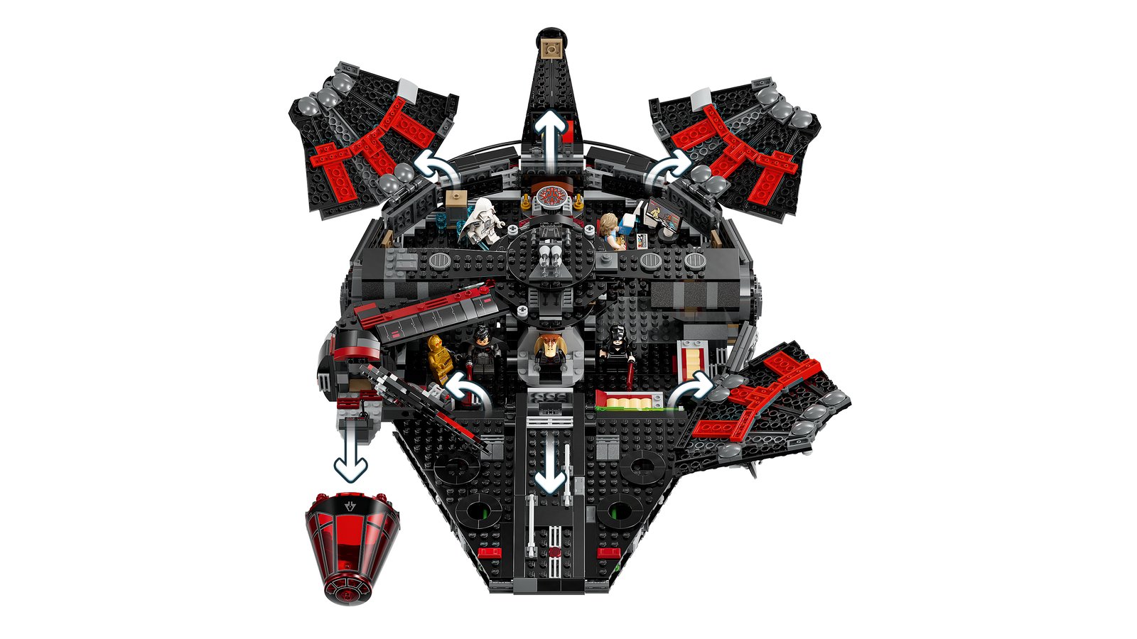 LEGO 75389 LEGO® Star Wars™ 75389 - Dunkler Millennium Falke – Detailansicht 1