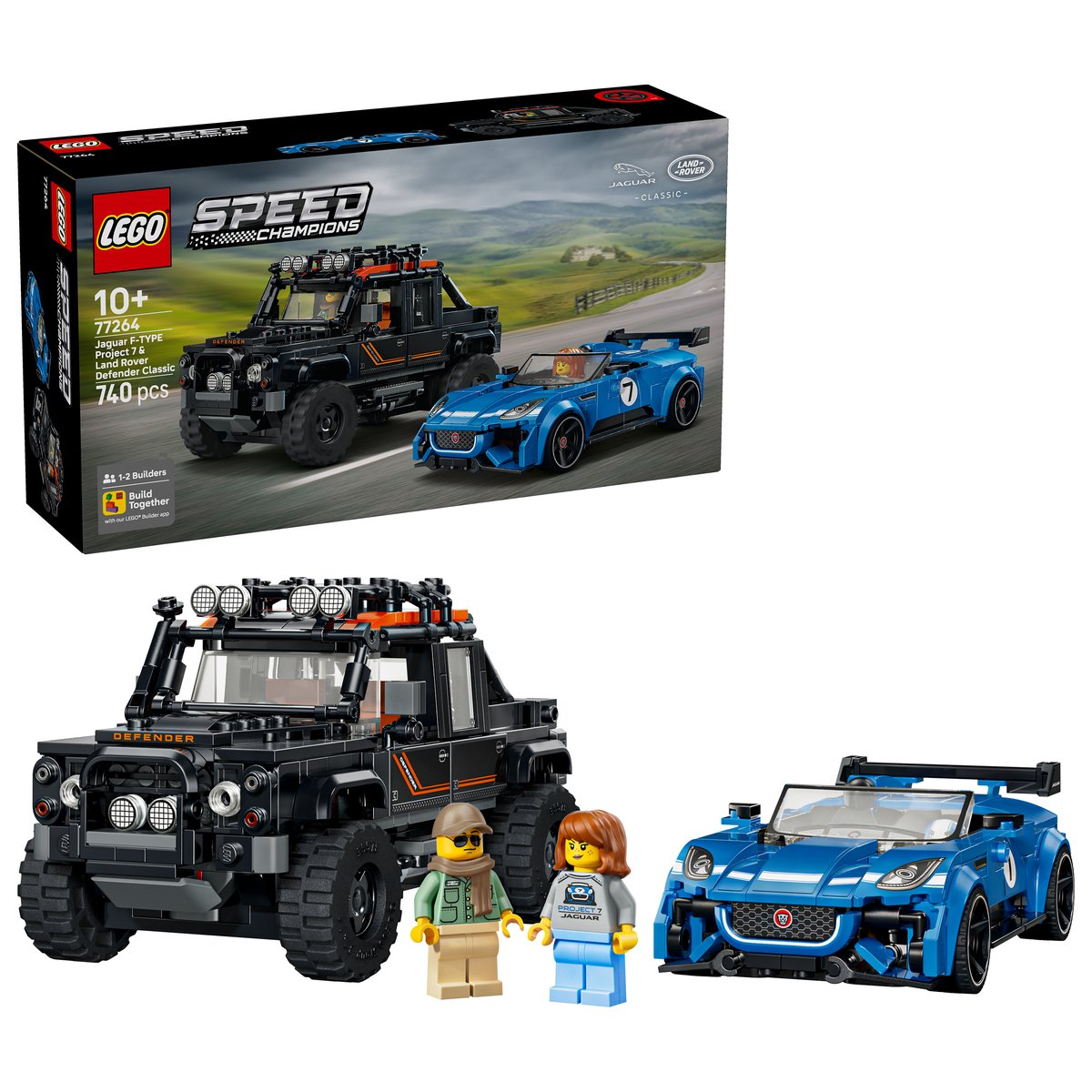 LEGO 77264 LEGO® Speed Champions 77264 - Jaguar Project 7 & Land Rover Defender – Box & Produkt