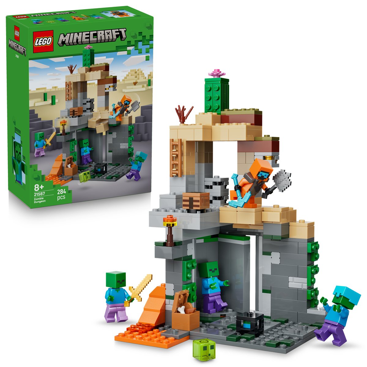 LEGO 21587 LEGO® Minecraft 21587 - Zombieverlies – Box & Produkt