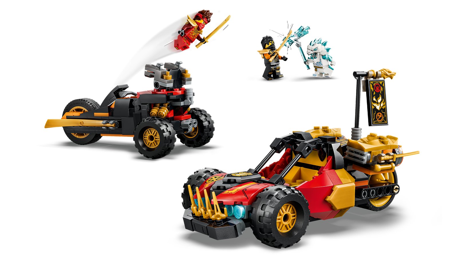 LEGO 71864 LEGO® NINJAGO® 71864 - Kais und Coles Kombi-Flitzer – Detailansicht 2