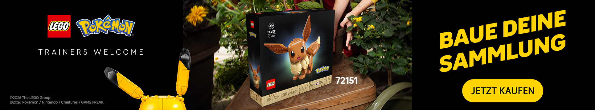 LEGO® Pokémon™ Banner mit Set 72151 Evoli