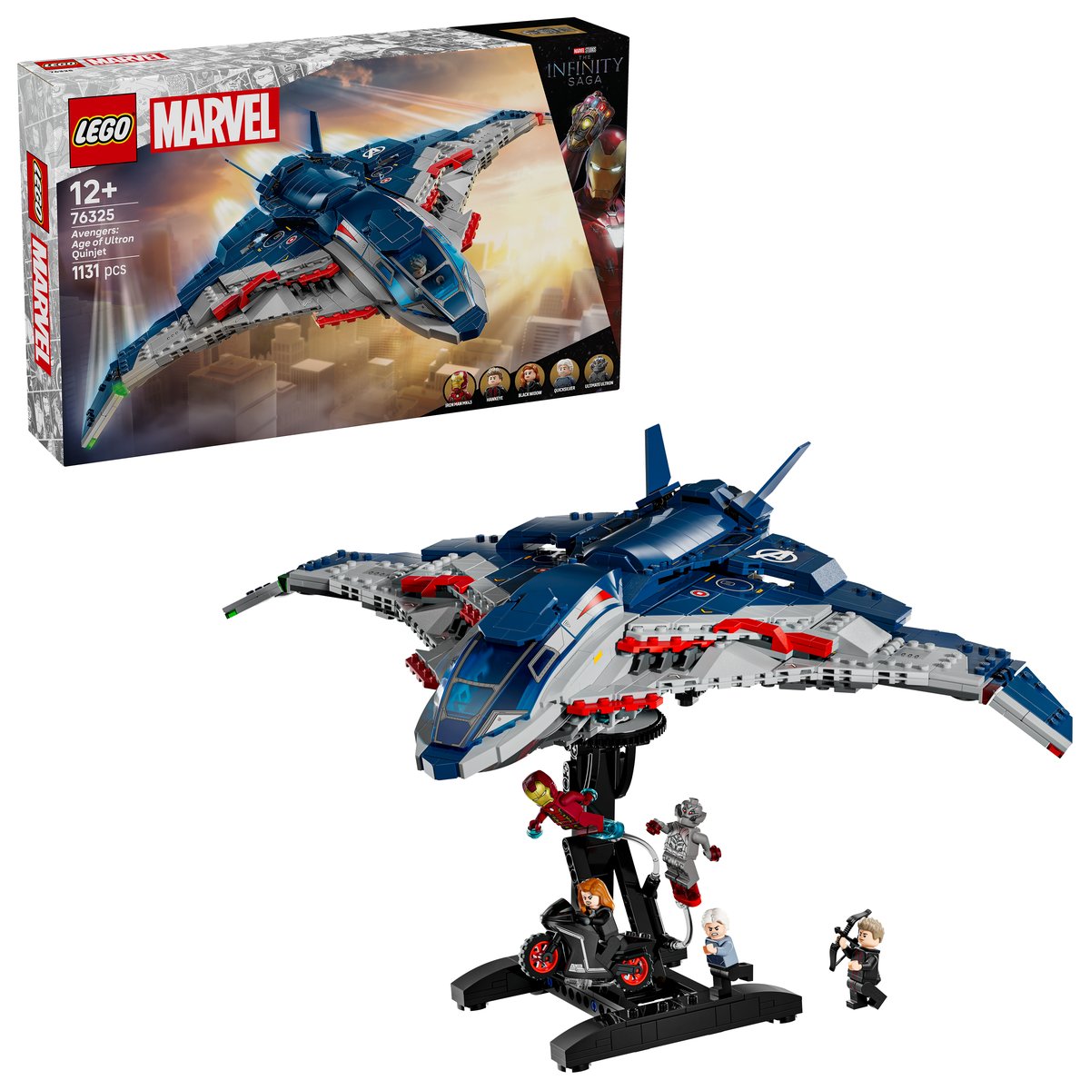 LEGO 76325 LEGO® Super Heroes 76325 - Avengers: Age of Ultron Quinjet – Box & Produkt