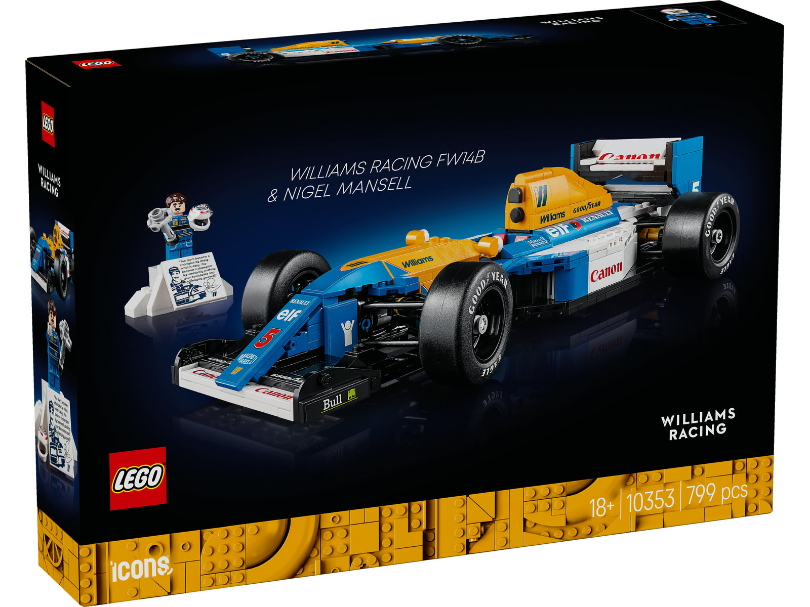 LEGO® Icons 10353 - Williams Racing FW14B mit Nigel Mansell LEGO® Icons 10353 - Williams Racing FW14B mit Nigel Mansell