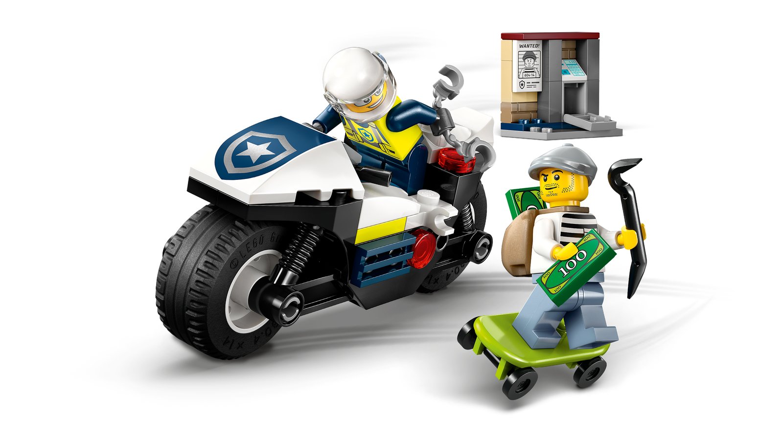 LEGO 60455 LEGO® City 60455 - Verfolgungsjagd mit dem Polizeimotorrad – Primaeres Produktbild