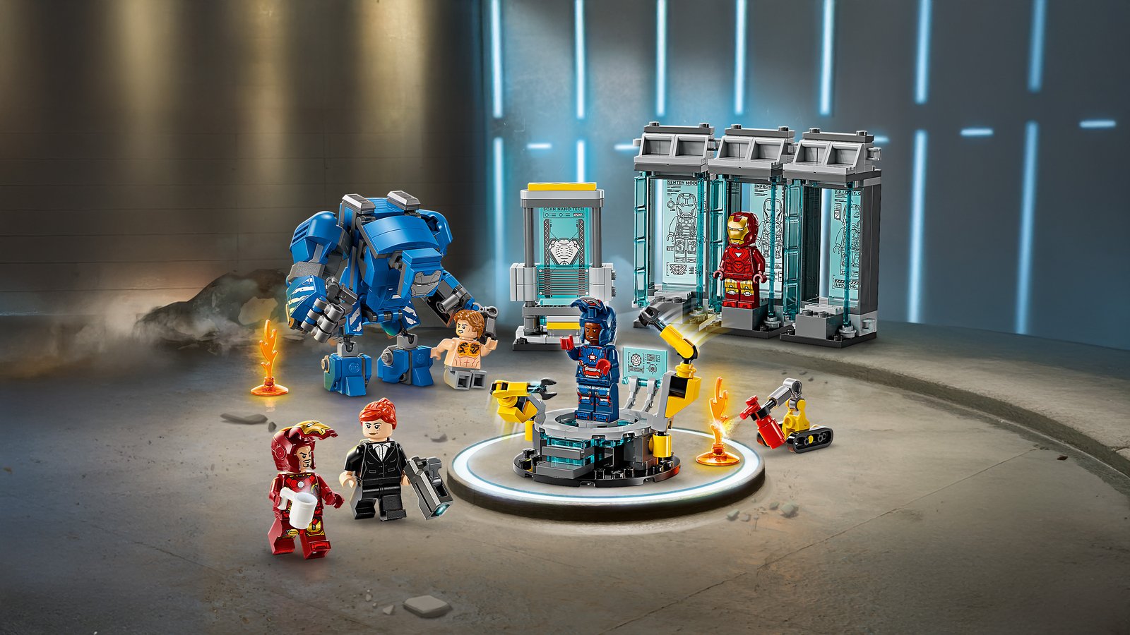 LEGO 76315 LEGO® Super Heroes 76315 - Iron Mans Labor: Halle der Rüstungen – Detailansicht 4