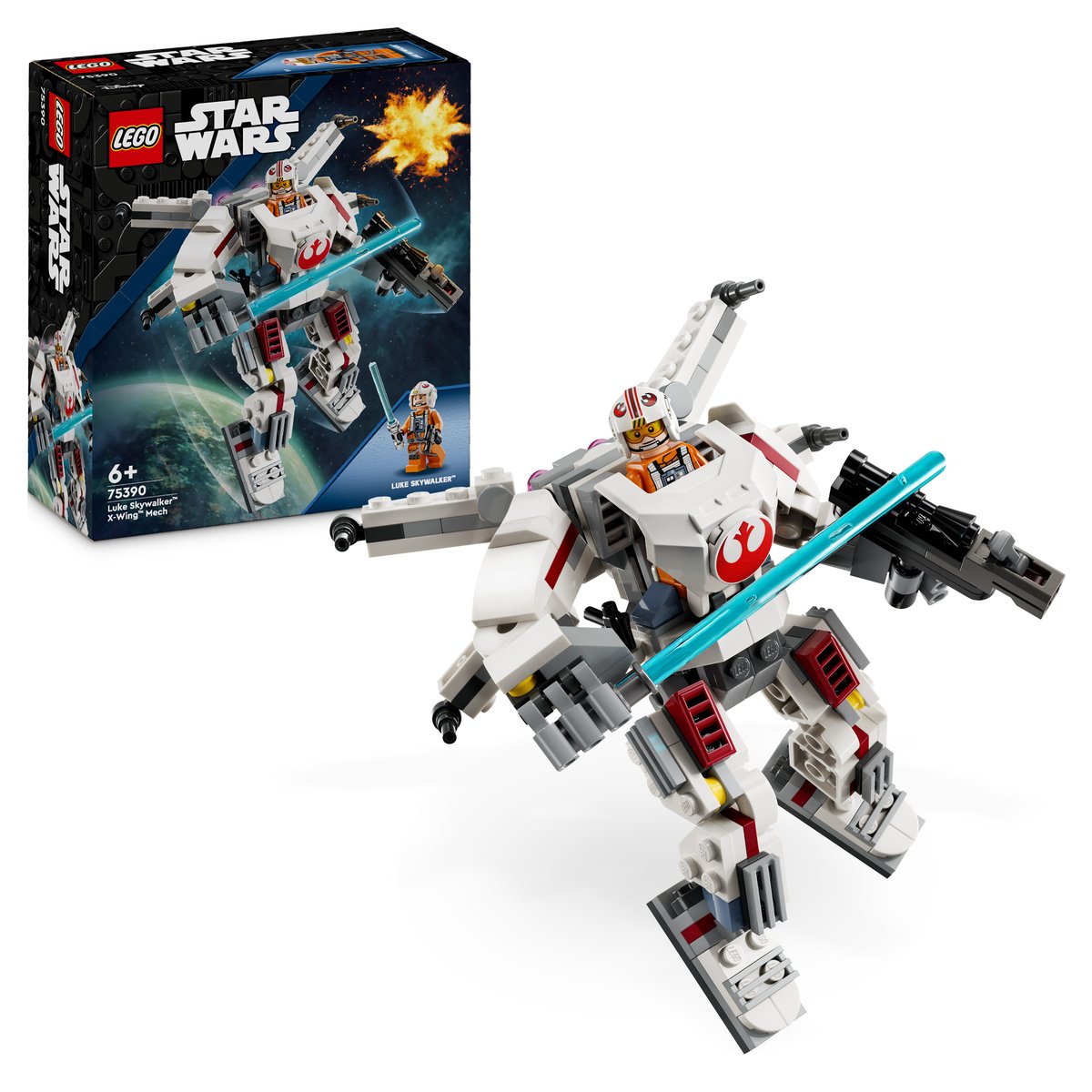 LEGO 75390 LEGO® Star Wars™ 75390 - Luke Skywalkers™ X-Wing™ Mech – Box & Produkt