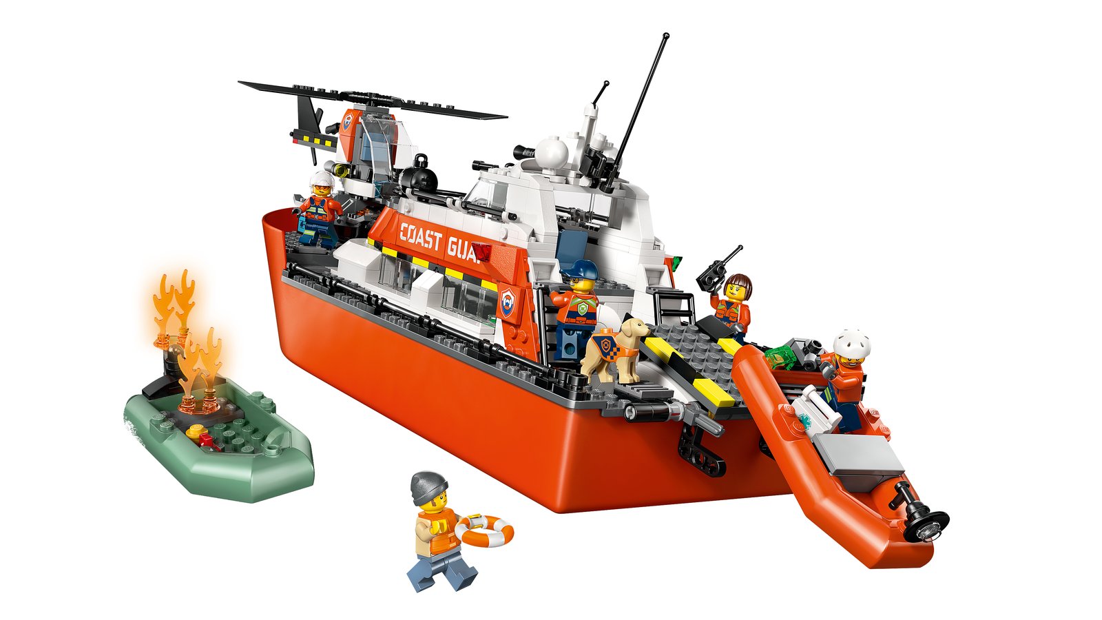 LEGO 60504 LEGO® City 60504 - Rettungsboot der Küstenwache mit Hubschrauber – Detailansicht 2