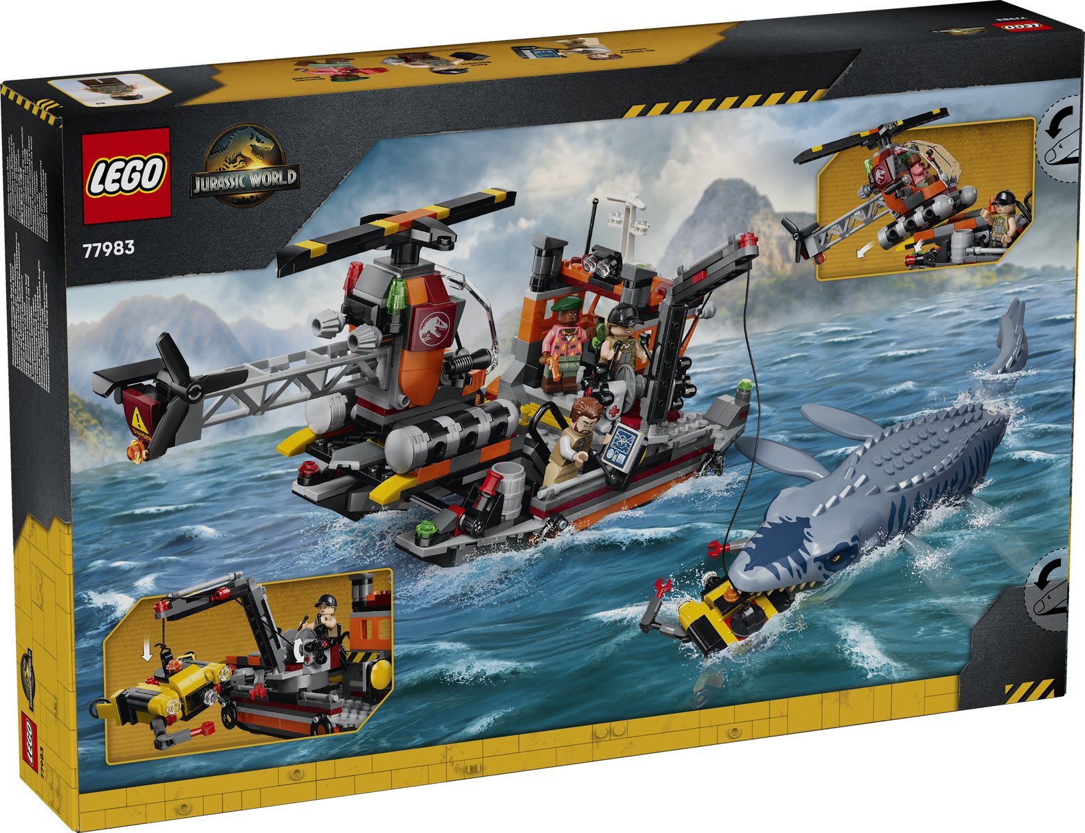 LEGO 77983 LEGO® Jurassic World 77983 - Mosasaurier-Angriff auf das Boot – Verpackung hinten