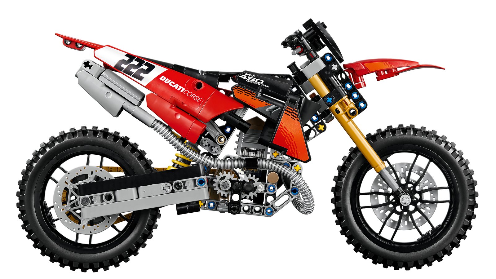 LEGO 42238 LEGO® Technic 42238 - Ducati Desmo450 MX Factory Motorrad – Detailansicht 2