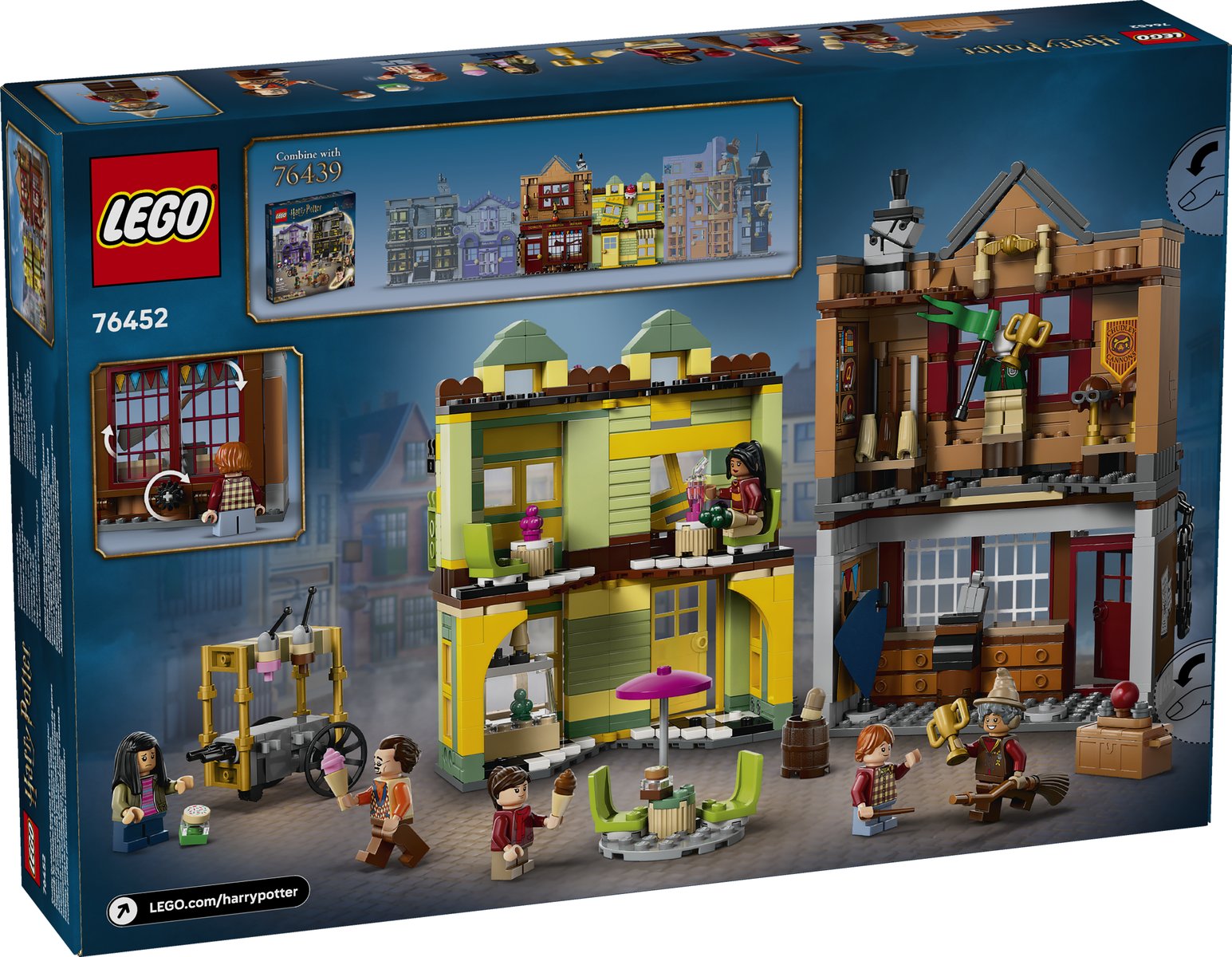 LEGO 76452 LEGO® Harry Potter™ 76452: Qualität für Quidditch™ & Fortescues Eissalon – Verpackung hinten