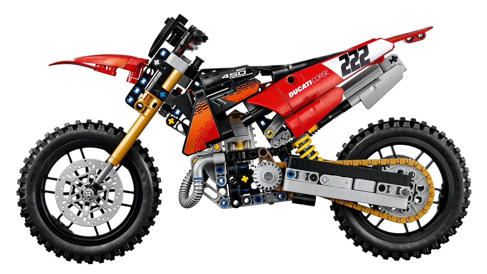 LEGO 42238 LEGO® Technic 42238 - Ducati Desmo450 MX Factory Motorrad – Detailansicht 1