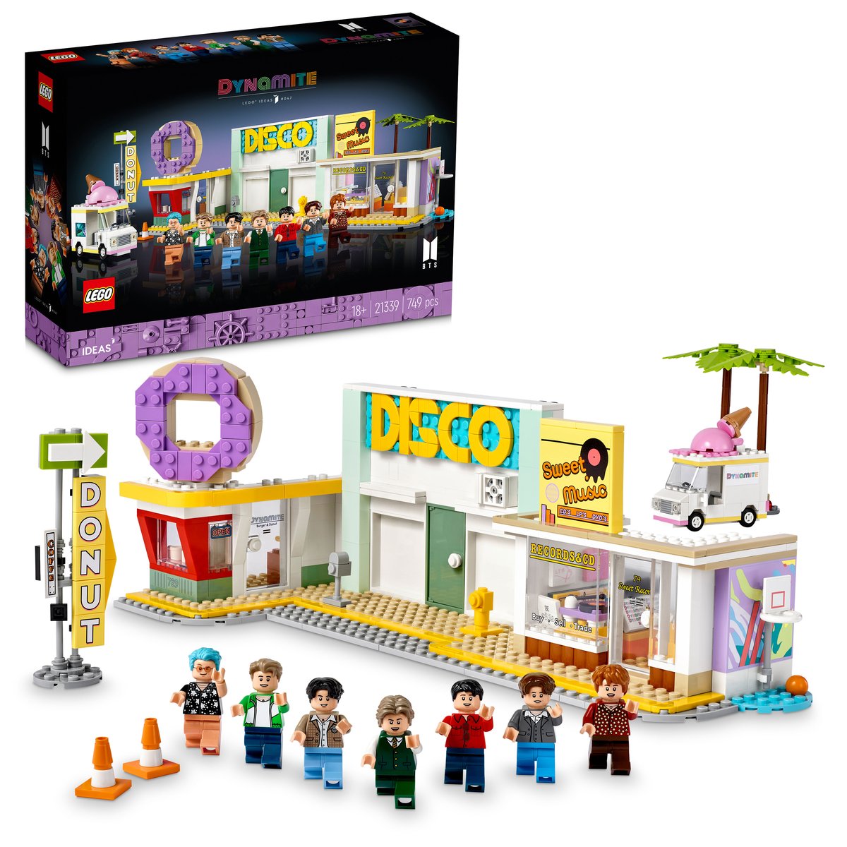 LEGO 21339 LEGO® Ideas 21339 - BTS Dynamite – Box & Produkt