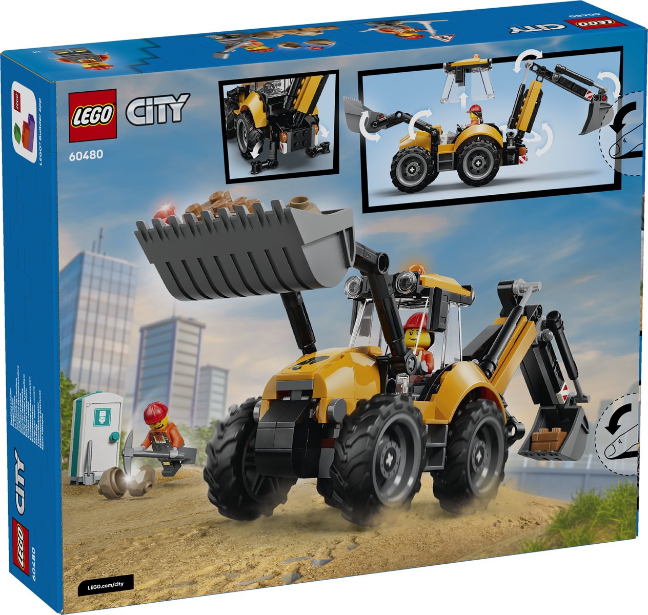 LEGO 60480 LEGO® City 60480 - Gelber Baggerlader – Verpackung hinten