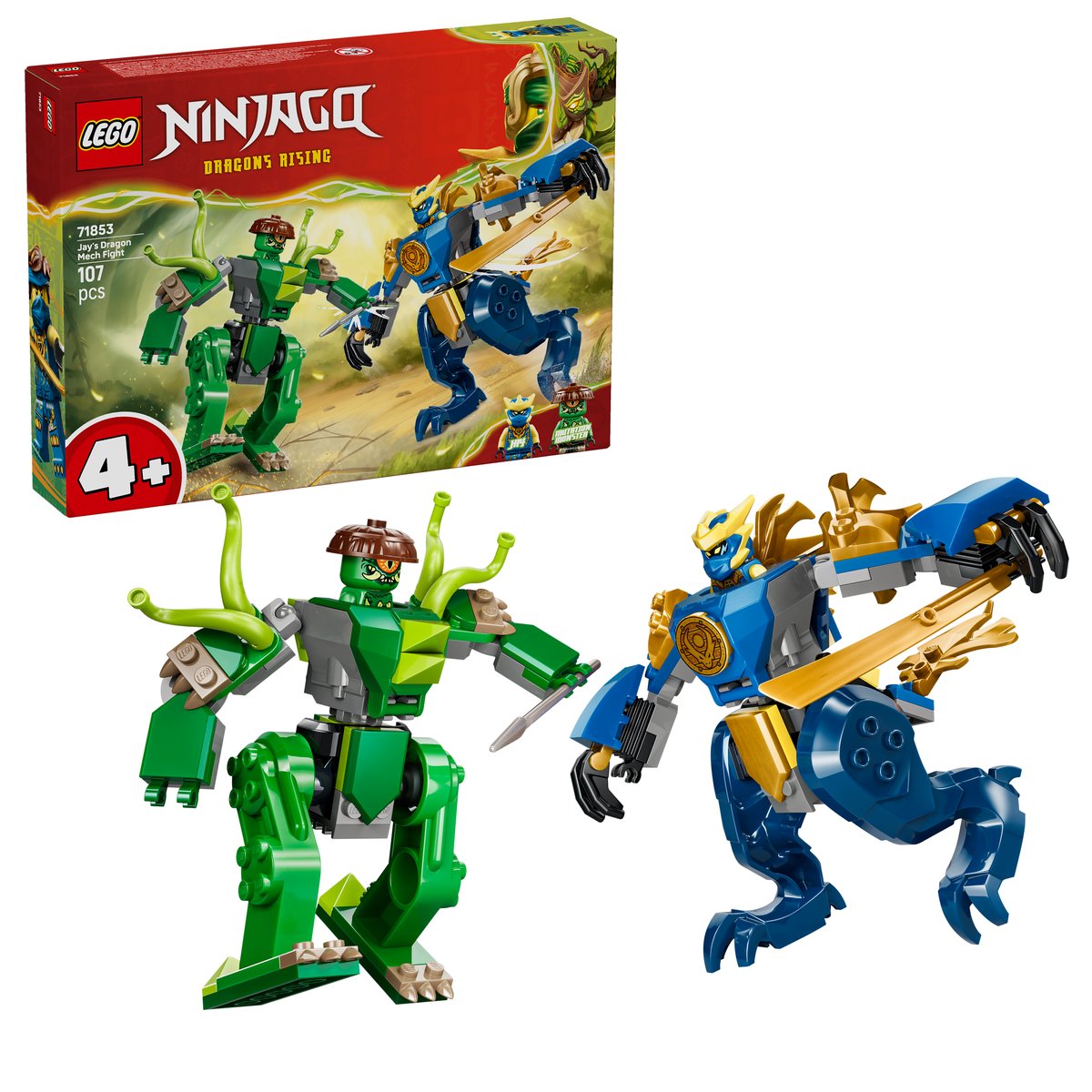 LEGO 71853 LEGO® NINJAGO® 71853 - Duell mit Jays Drachen-Mech – Box & Produkt