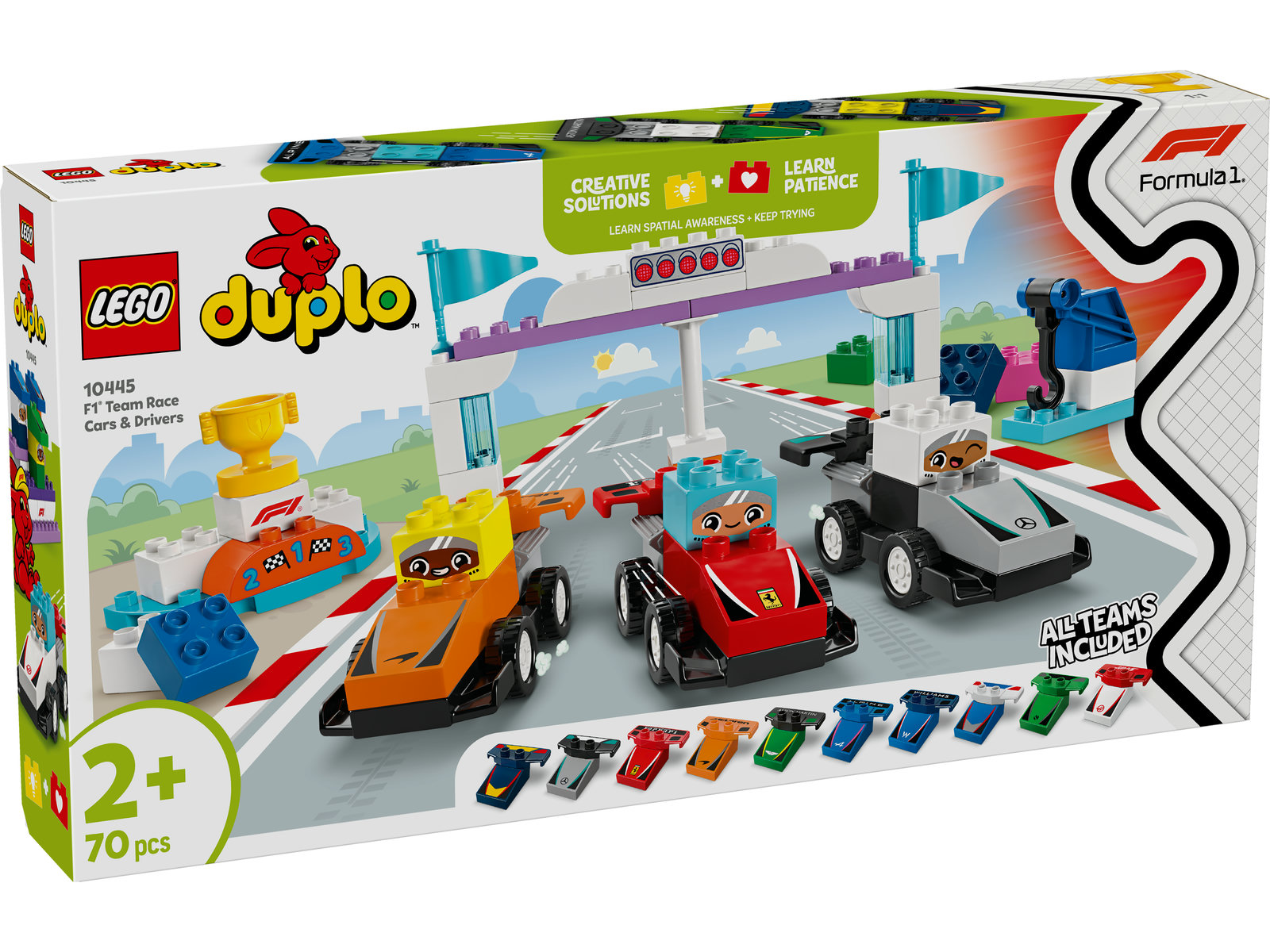 LEGO® DUPLO 10445 - F1® Team Rennautos mit Rennfahrern LEGO® DUPLO 10445 - F1® Team Rennautos mit Rennfahrern