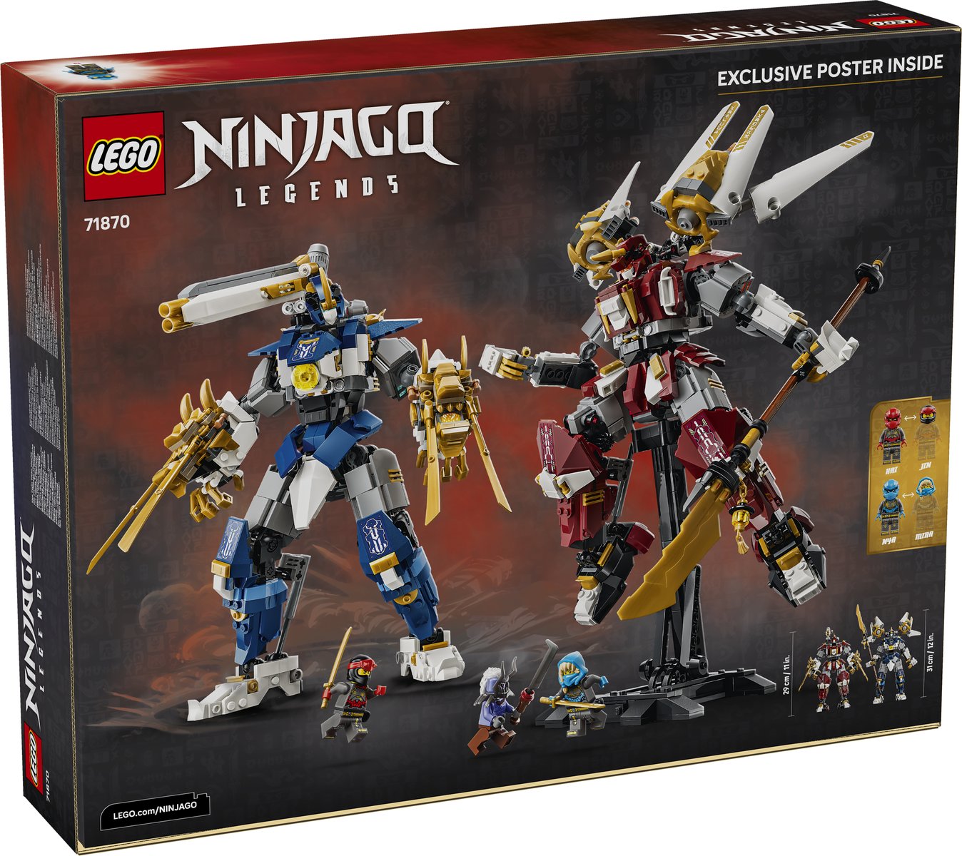 LEGO 71870 LEGO® NINJAGO® 71870 - Die Zwillings-Titanmechs – Verpackung hinten
