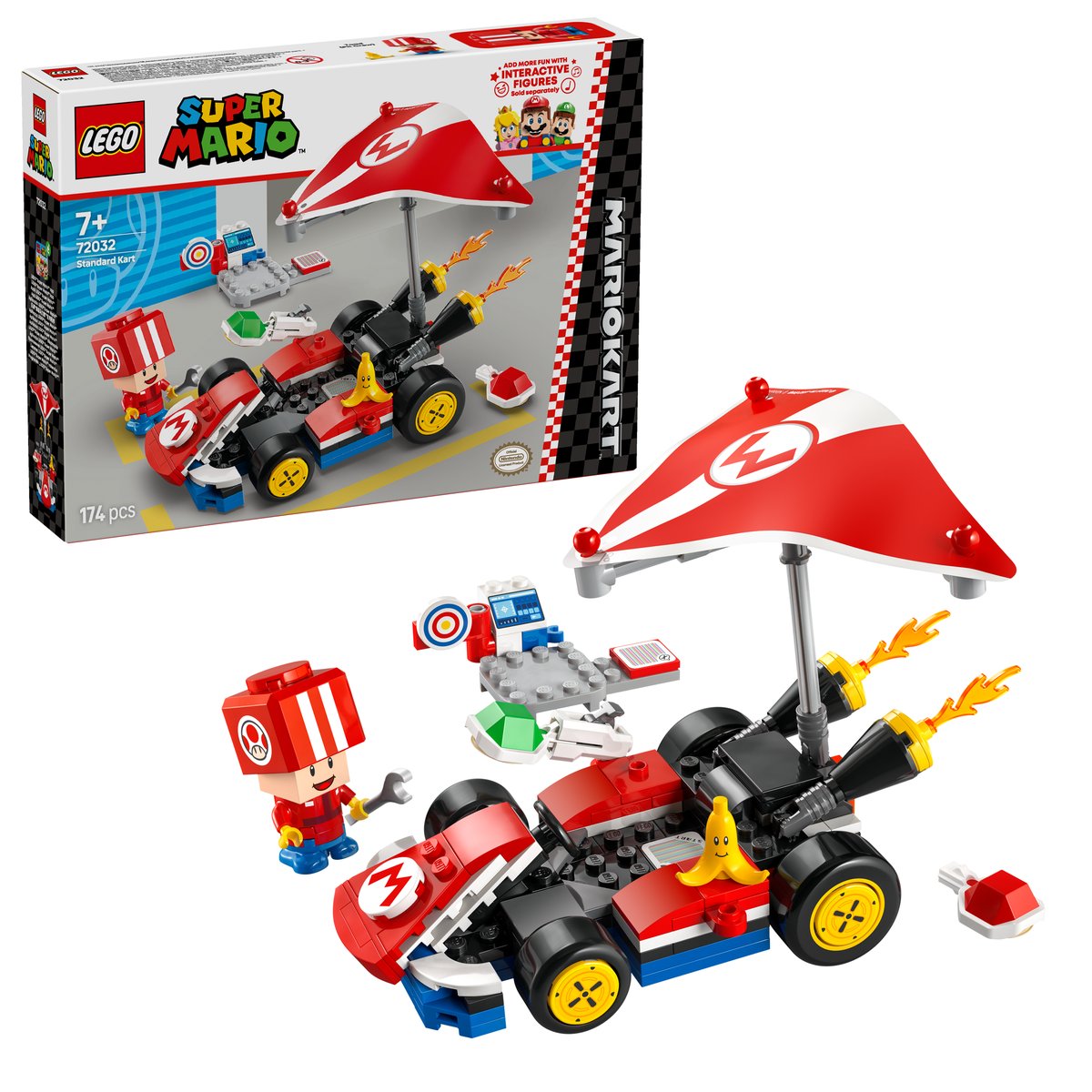 LEGO 72032 LEGO® Super Mario 72032 - Mario Kart™ – Standard–Kart – Box & Produkt