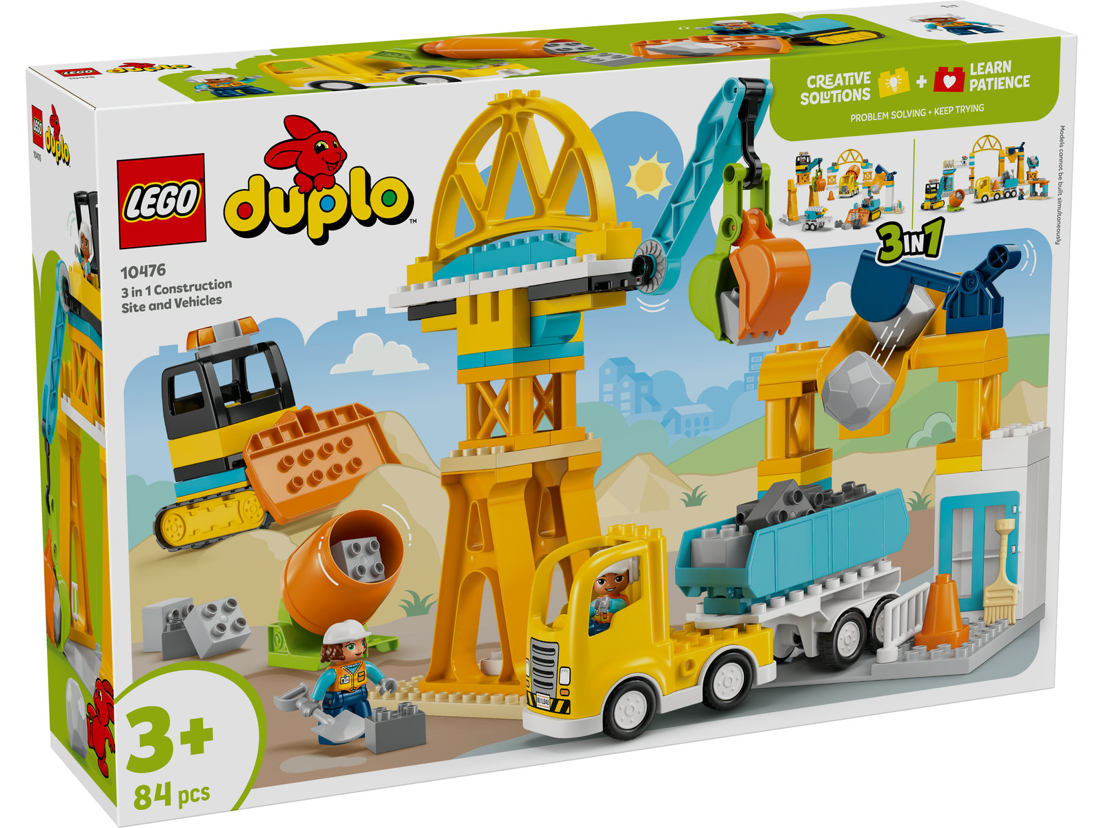 LEGO® DUPLO Town 10476 - Baustelle mit Baufahrzeugen – 3-in-1-Set