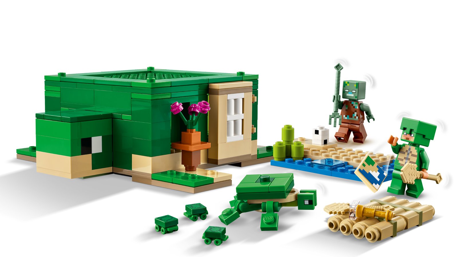 LEGO 21254 LEGO® Minecraft 21254 - Das Schildkrötenstrandhaus – Primaeres Produktbild