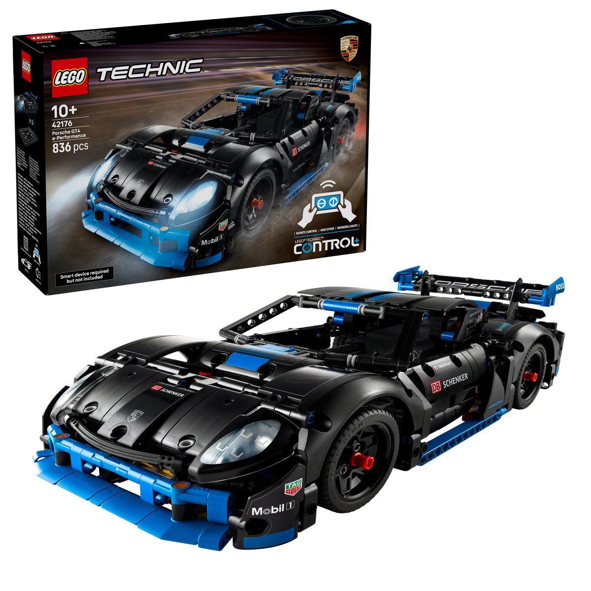 LEGO 42176 LEGO® Technic 42176 - Porsche GT4 e-Performance Rennwagen – Box & Produkt